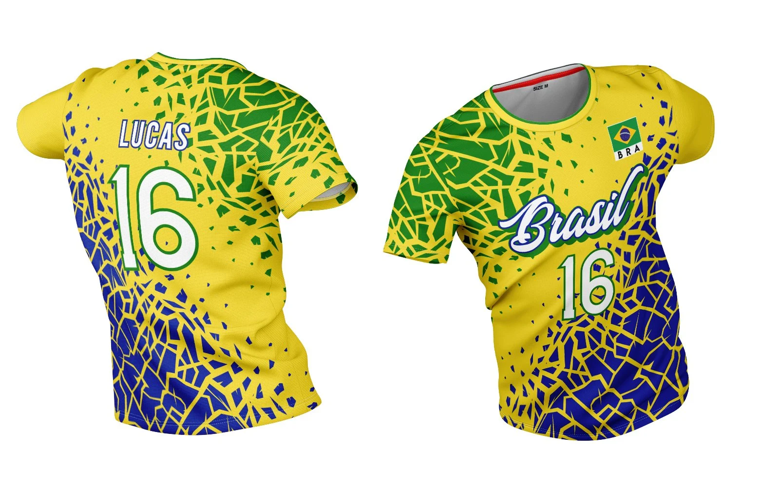 Brasil Volleyball Jersey, Home and Away, Custom Name Number , National Team Design class