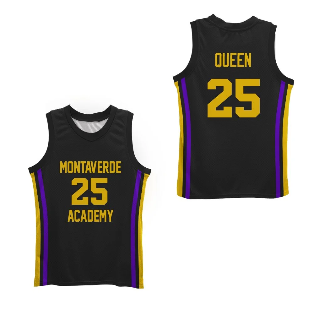 Derik Queen basketball high school Jersey Hoop Dreams sewn Colors custom Baltimore