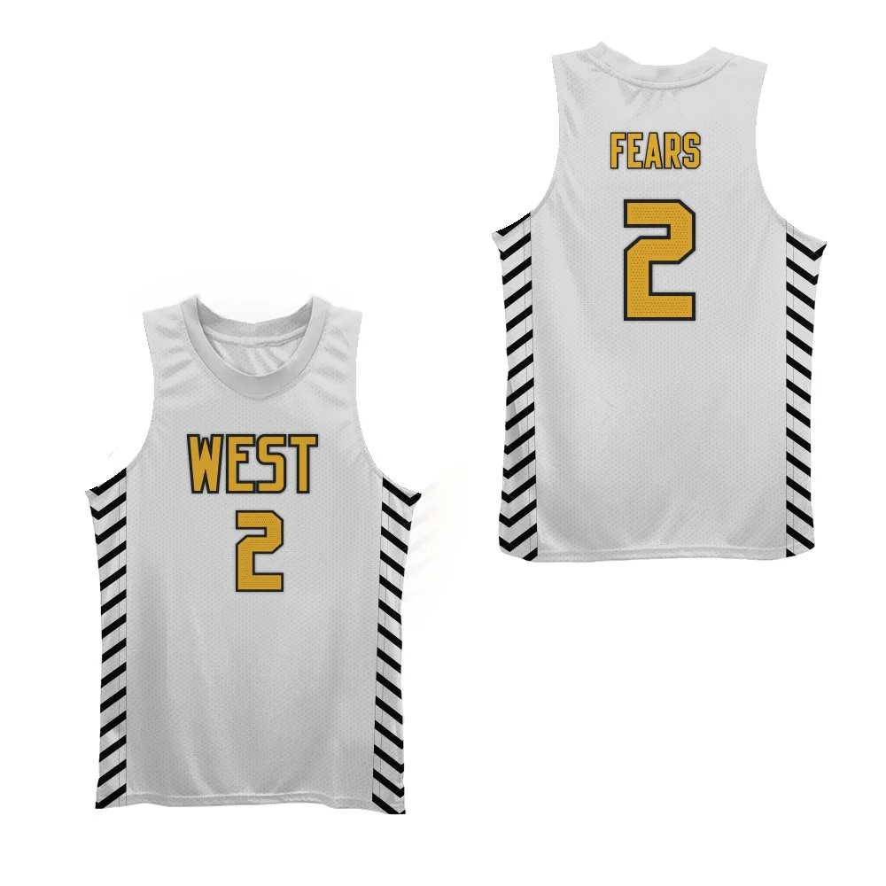 Jeremiah fears High School Basketball Jersey Hoop Dreams sewn Colors custom