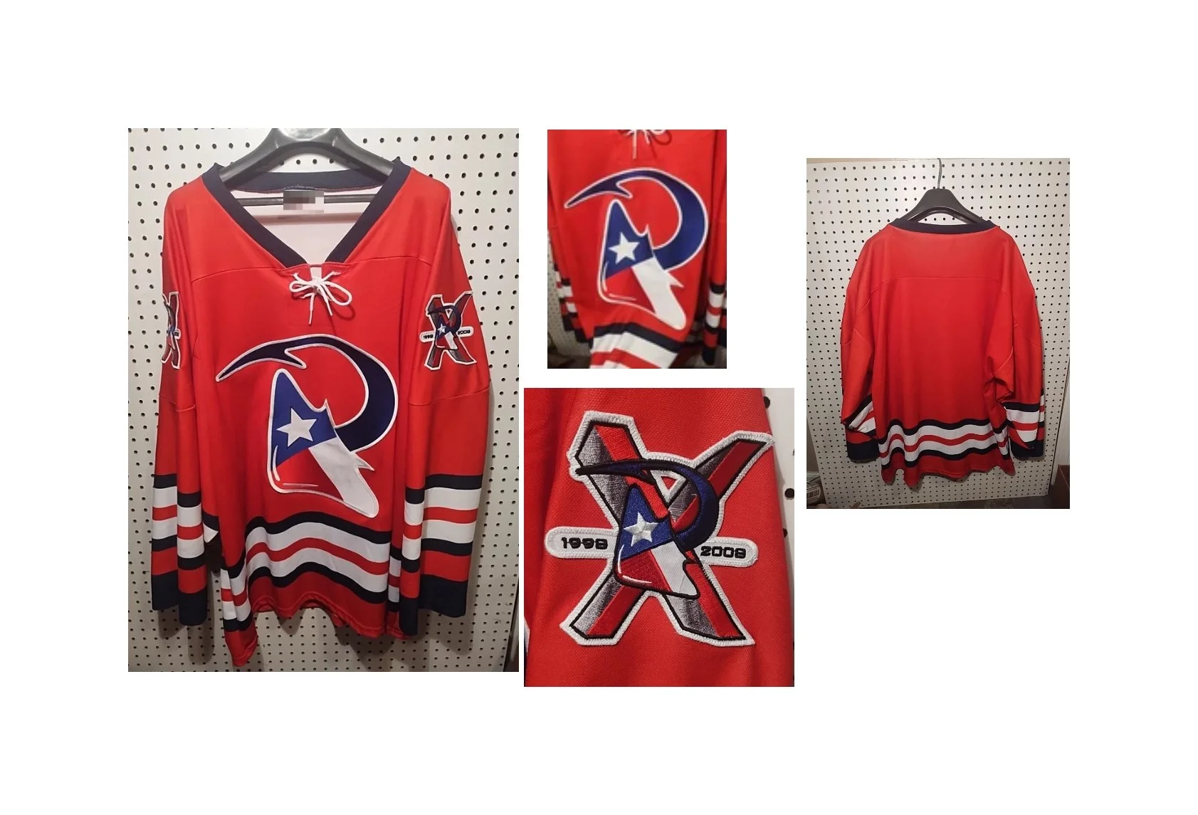 Corpus Christi Ice Rays Texas Blue Hockey Jersey Sewn Custom any name number