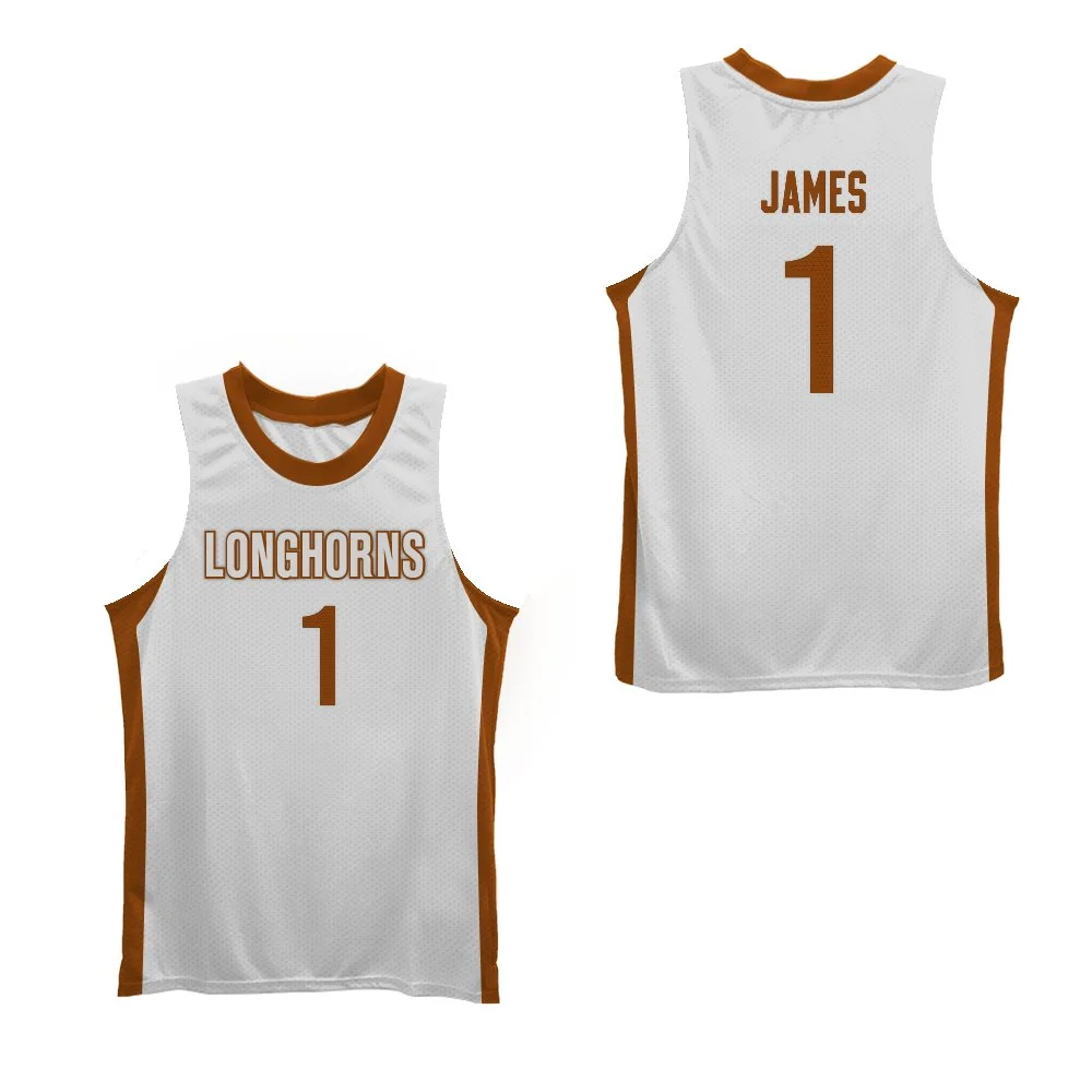 Sion James basketball Jersey Hoop sewn Colors custom Lanier