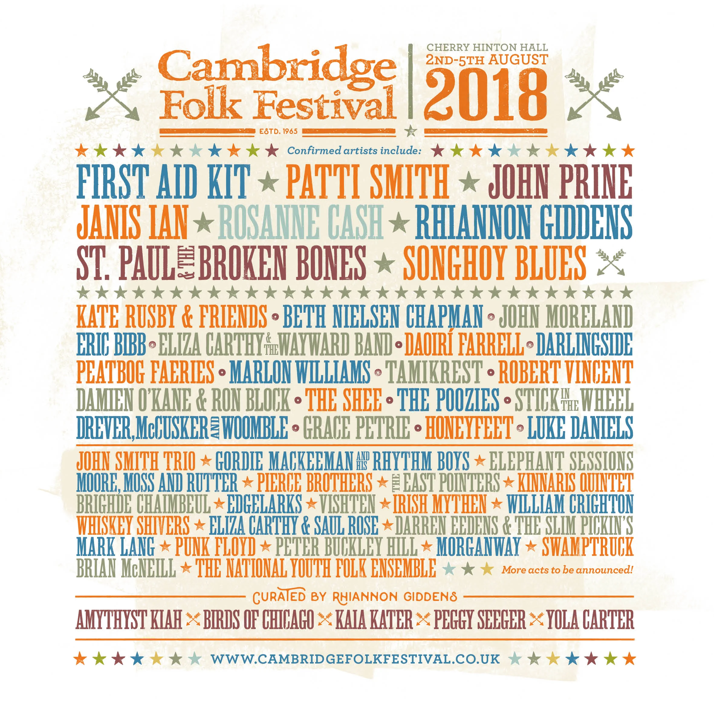 CAMBRIDGE FOLK FESTIVAL 2018