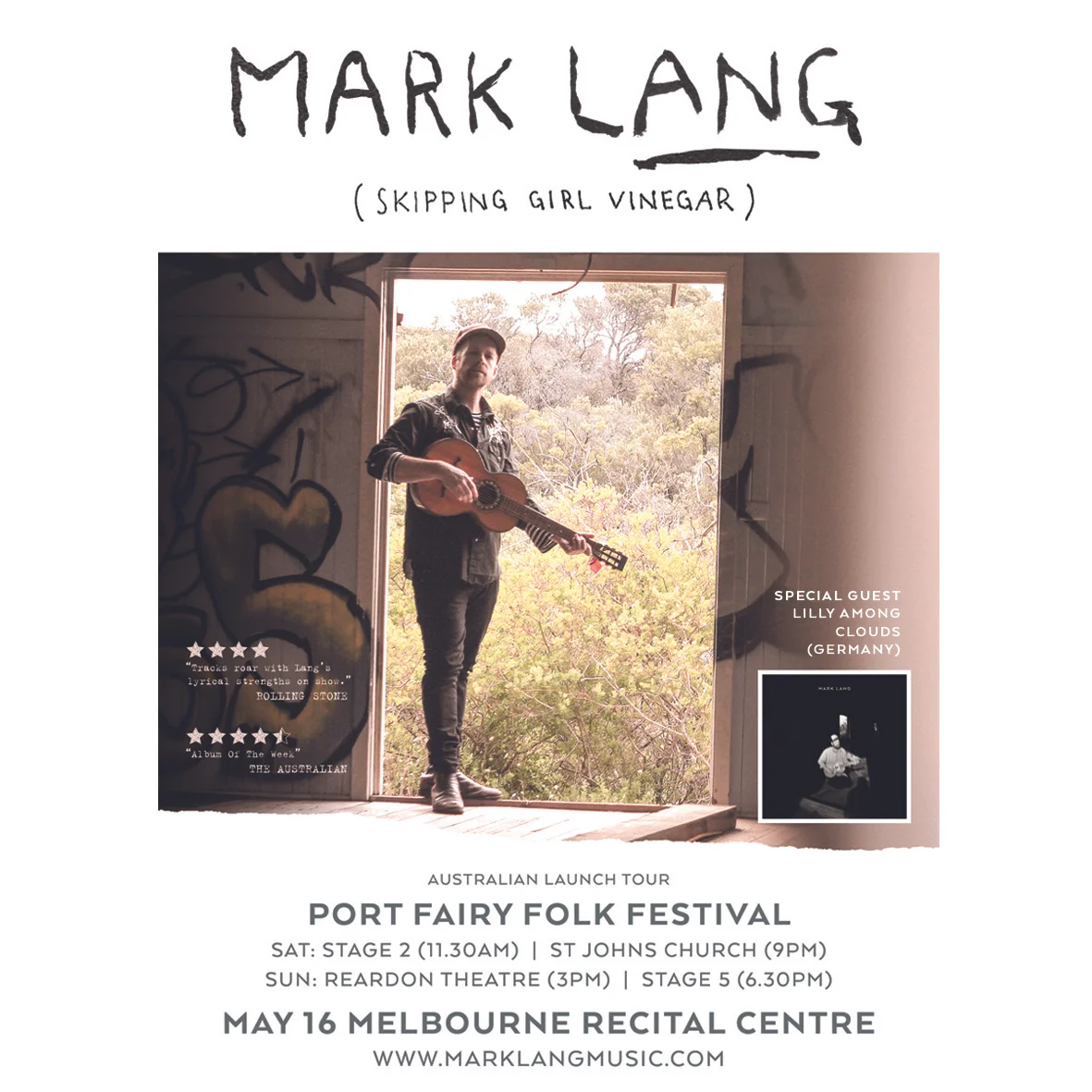 MELBOURNE RECITAL CENTRE LAUNCH - 16 MAy 2019 &amp; PORT FAIRY FOLK FESTIVAL
