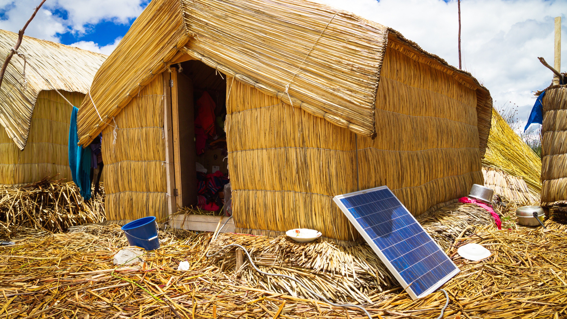 This solar panel doesn't generate enough power for Sumandy's washing machine, much less hospitals, factories & cities