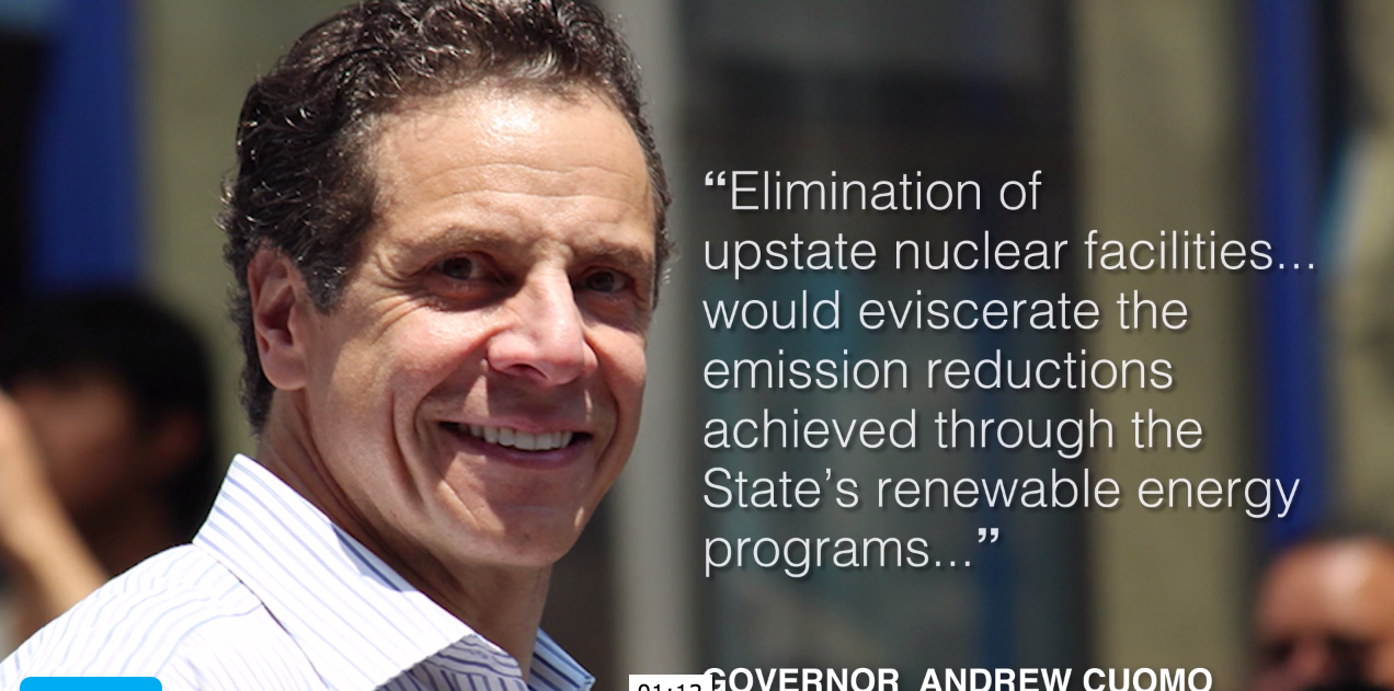 The labor and community-backed Upstate Jobs Coalition emphasized the climate benefits of saving nuclear power plants like Fitzpatrick in its campaign.