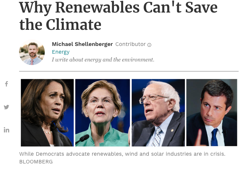 Why Renewables Can't Save the Climate