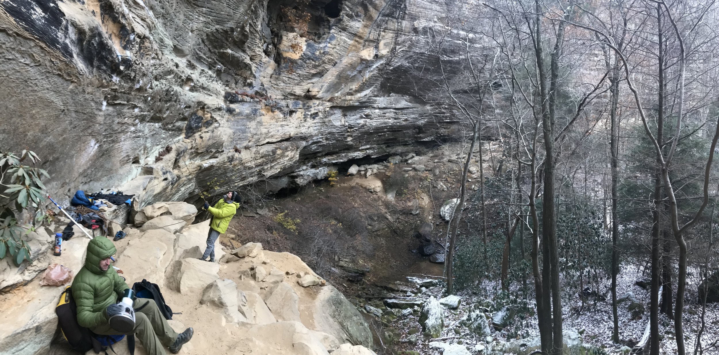 Cold and damp in the Red River Gorge. Far from what I thrive in.