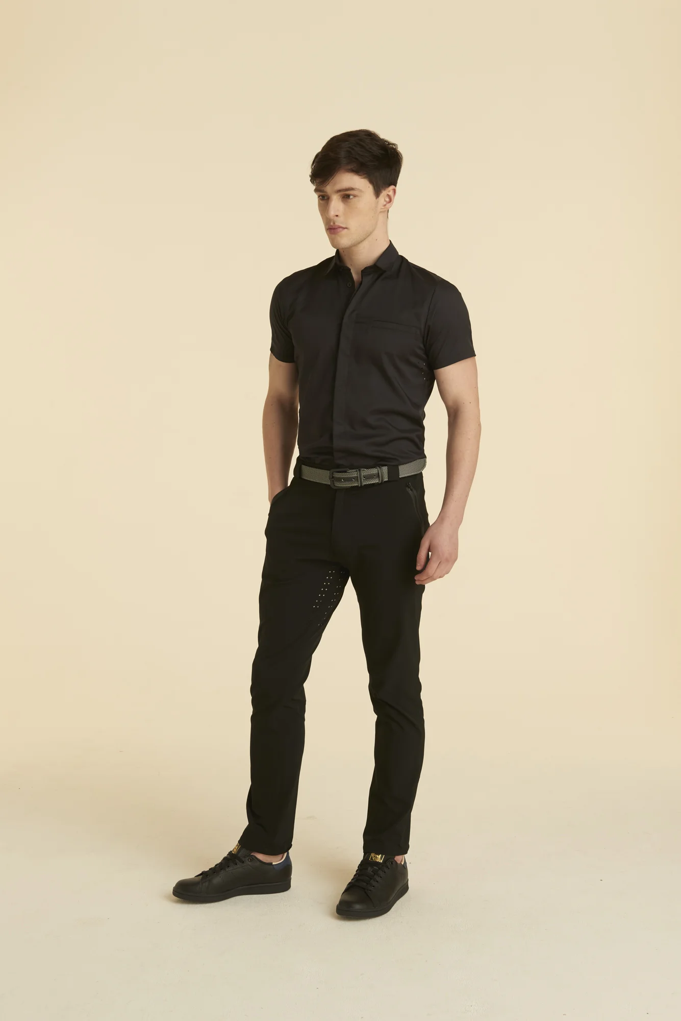 mens black night shirt yacht crew uniform