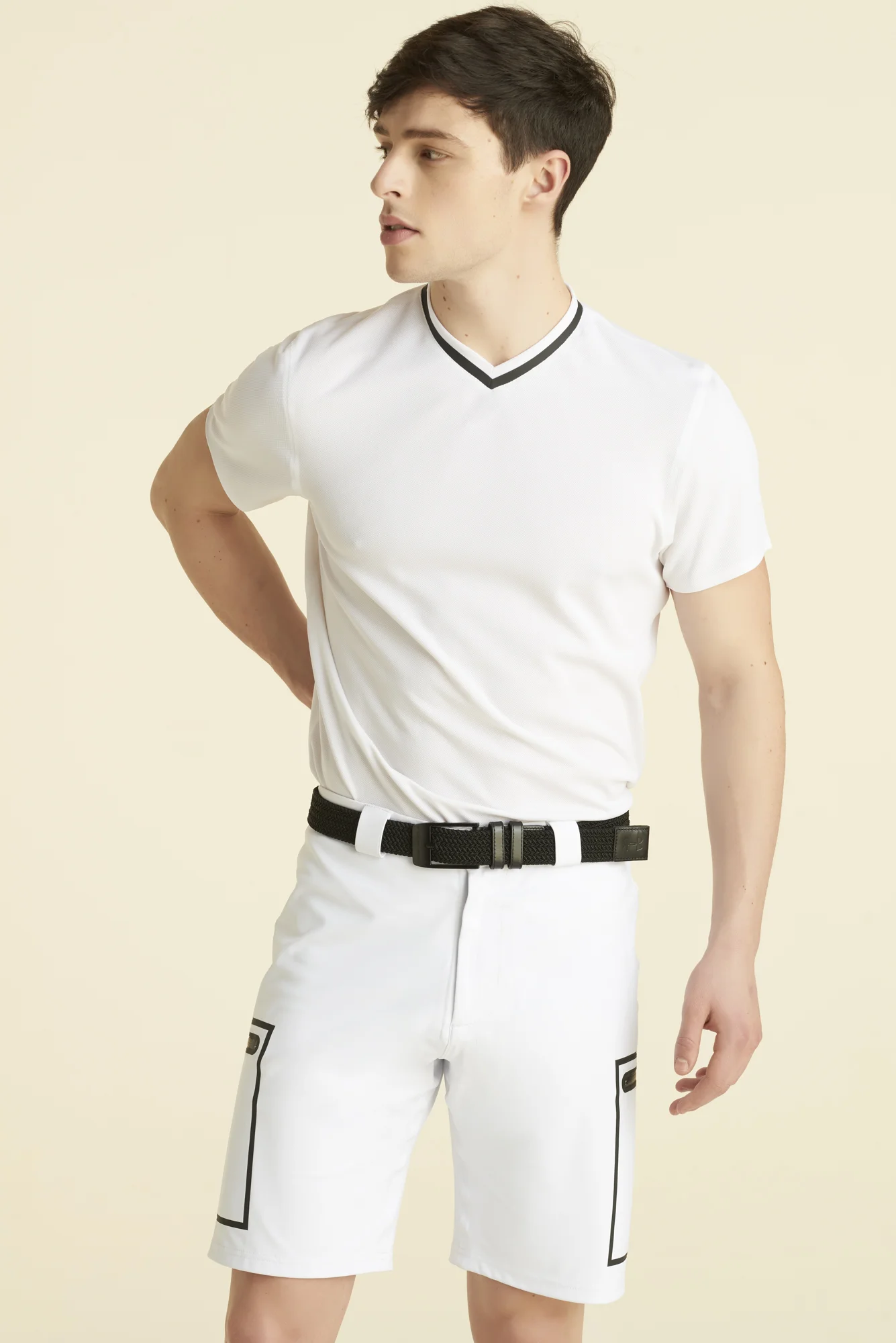 mens white shorts quick dry yacht crew uniform