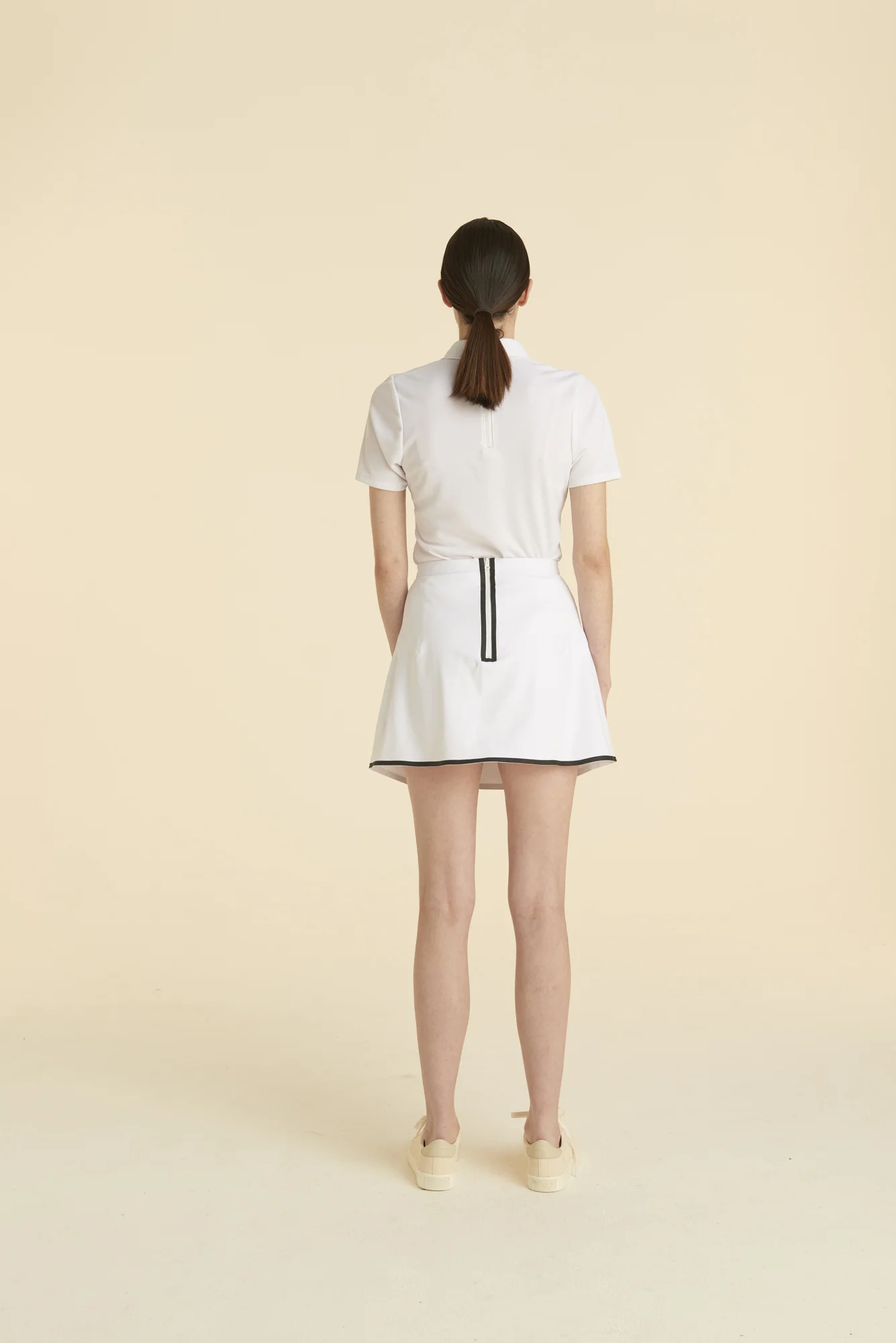 womens white performance polo yacht crew uniform