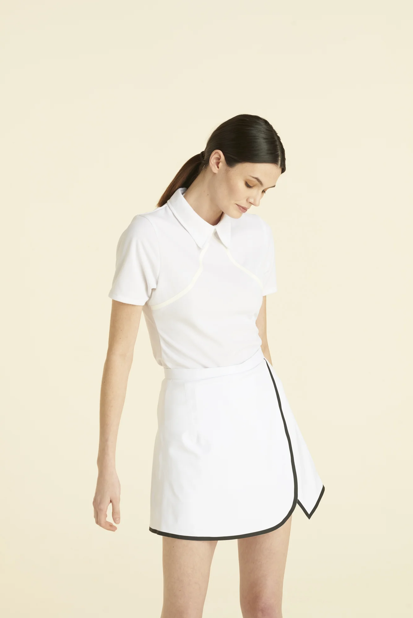 womens white sports skort skirt yacht crew uniform