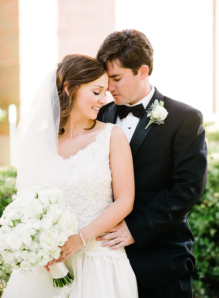 "God let Robert and I cross paths our freshman year of college. At that time, I had no idea I was randomly paired as a blind date with my future husband. Time passed and nearly three years later our paths crossed again our senior year of college. This time we started our relationship as a couple. Now, we are one day away from our wedding. My parents have always believed in the power of prayer and have instilled that in me since I was a little girl. My parents have constantly prayed for the man I would marry since I was born. Robert is God fearing, selfless, intentional, and so much more. I am so thankful for God's provision in my life. This Saturday I get to marry the man God has placed on this earth for me to love the rest of my days here. I couldn't be filled with more joy! ❤️- Taylor, A Thankful Bride"