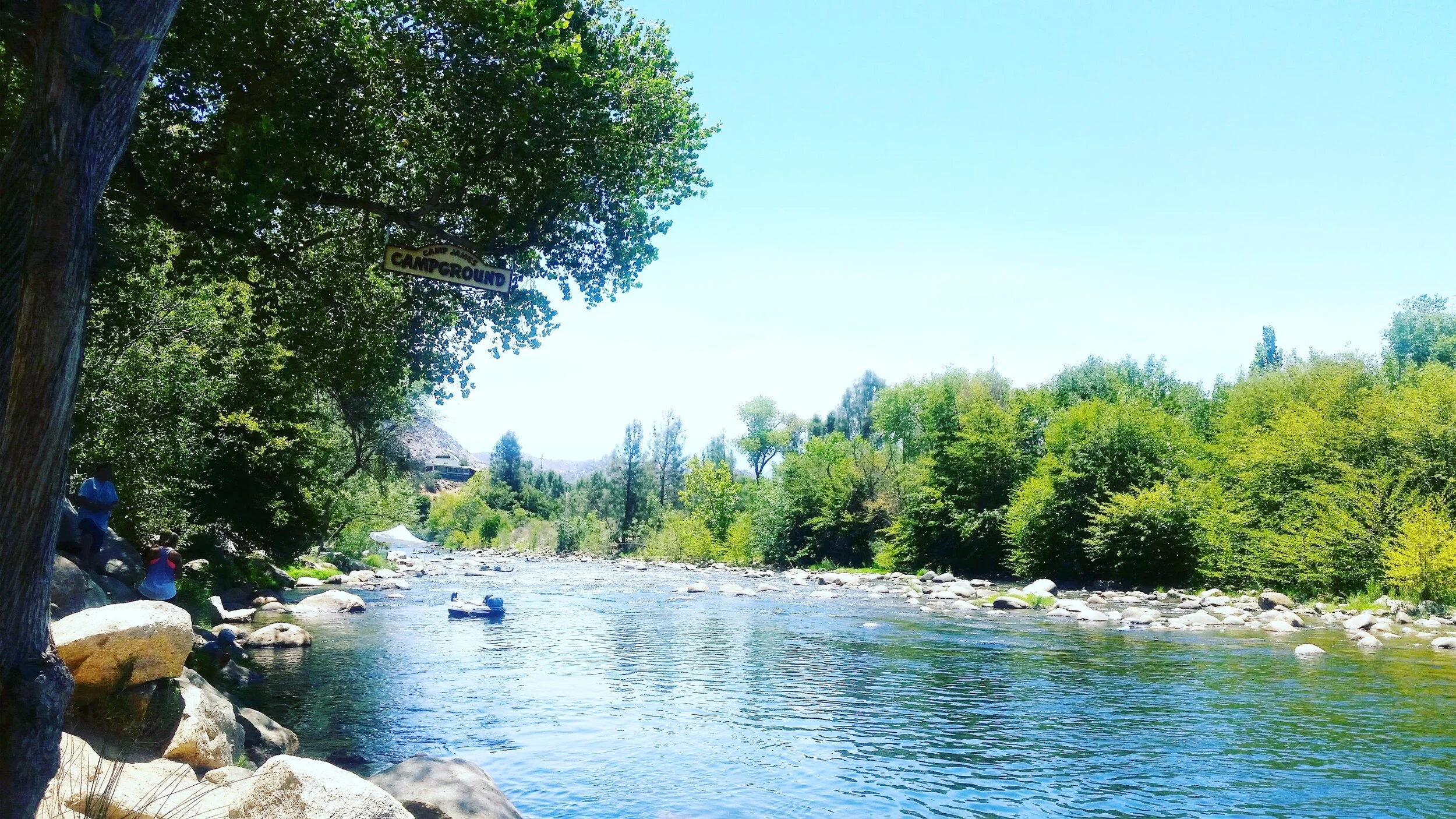 Enjoying the beauty of a clean, unpolluted river.