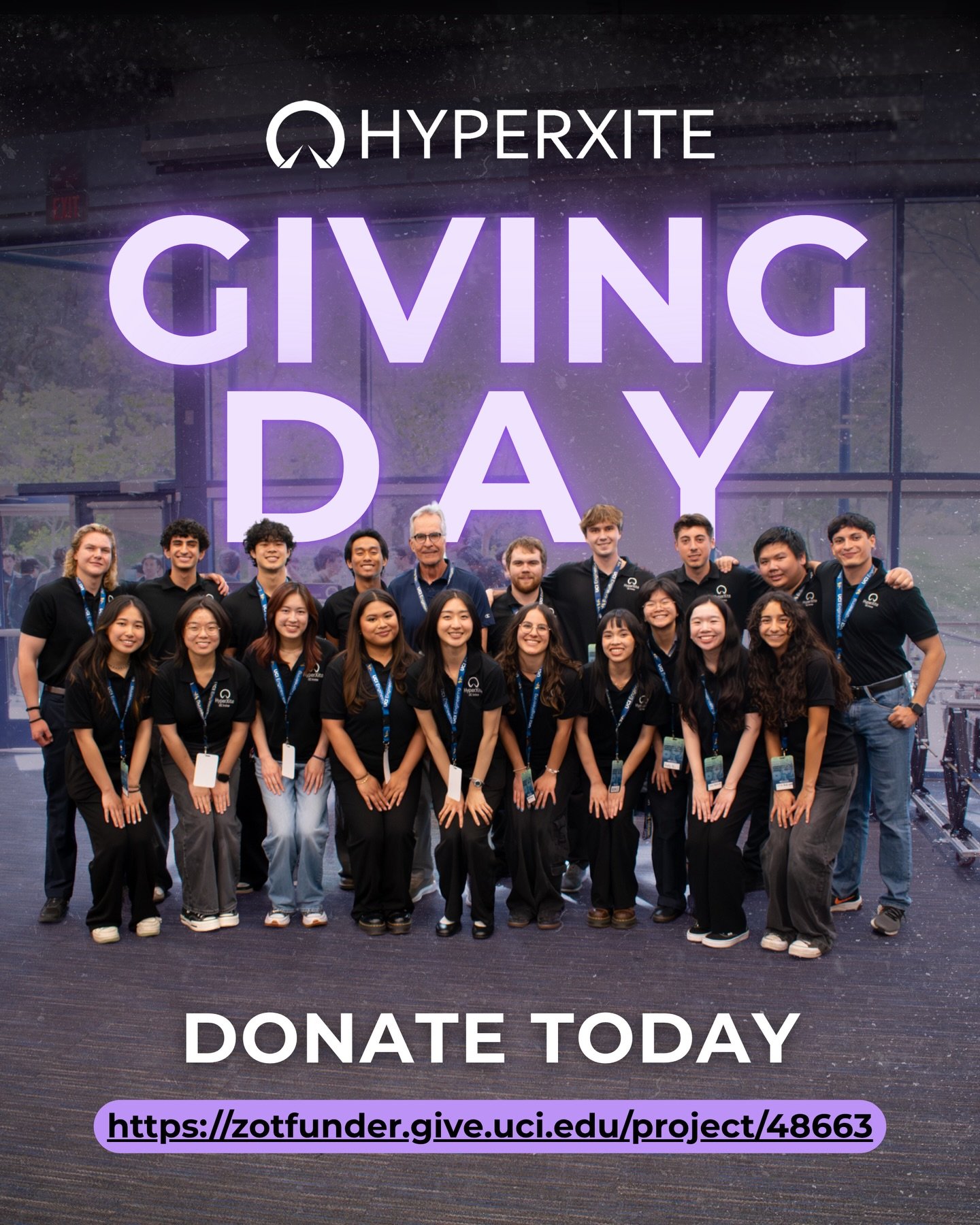HyperXite&rsquo;s UCI Giving Day campaign is NOW LIVE ‼️🚄

Every contribution helps us secure the components, materials, and resources needed to build our pod. We truly appreciate any and all support&nbsp; 💜

You can donate NOW with the LINK IN BIO