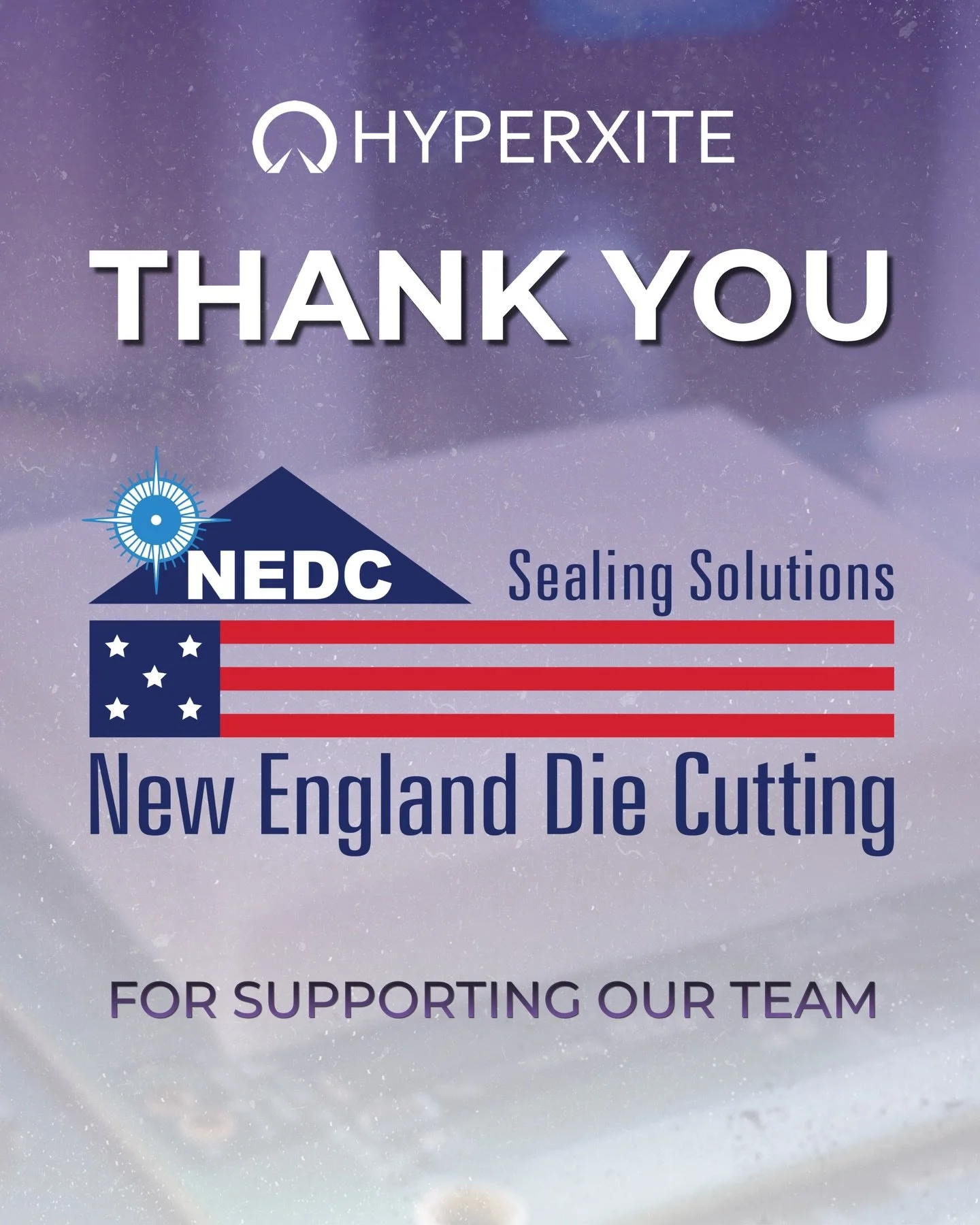 Thank you New England Die Cutting for sponsoring our team!

New England Die Cutting is a leading provider of custom die-cut gaskets, thermal pads, and EMI/RFI shielding for high-reliability applications. With their support, HyperXite can now implemen