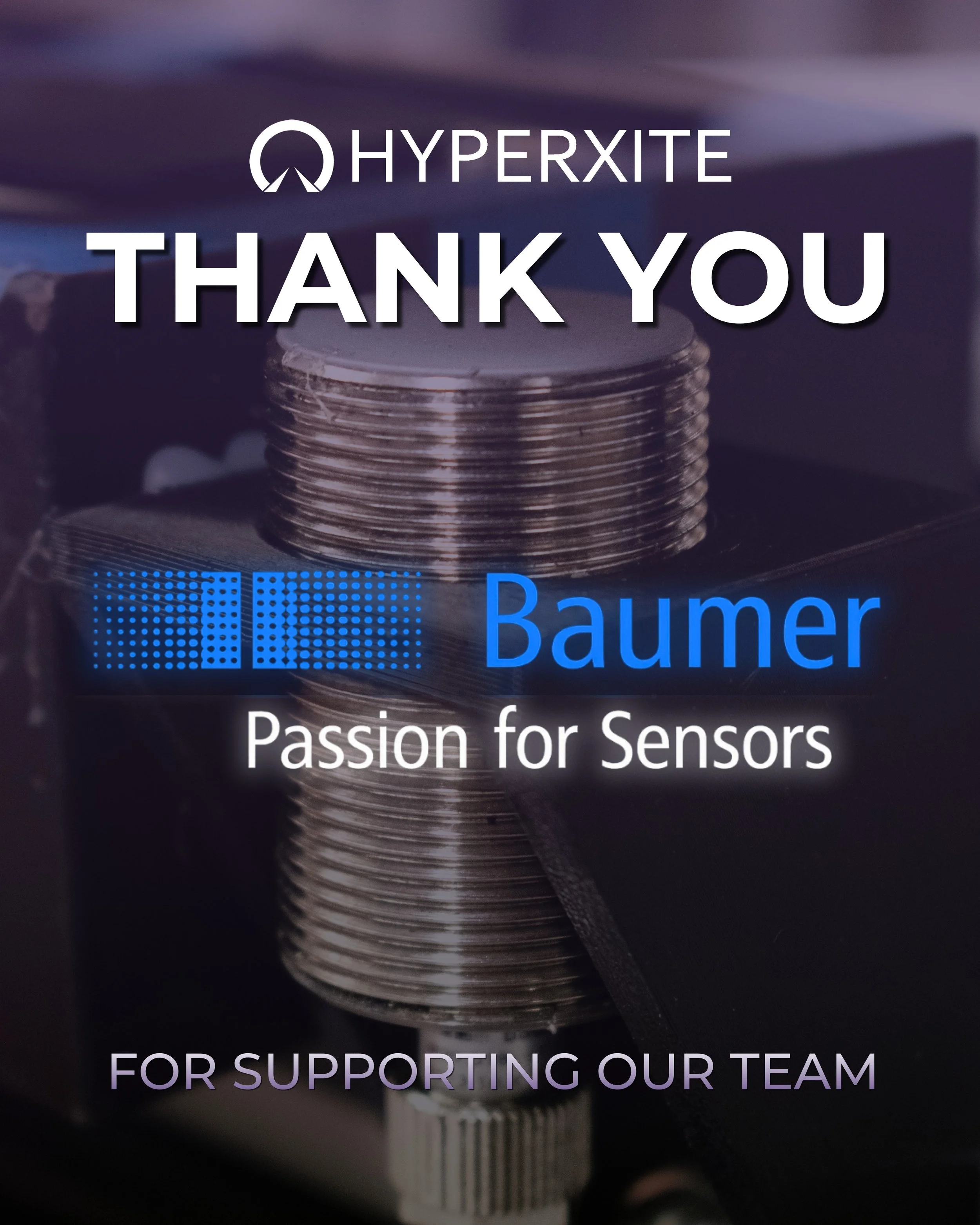 Thank you to Baumer for sponsoring our team! 

Baumer is an international, family owned business that specializes in sensor technology, encoders, measuring instruments, and components for automated image processing. For over 70 years, Baumer has prov