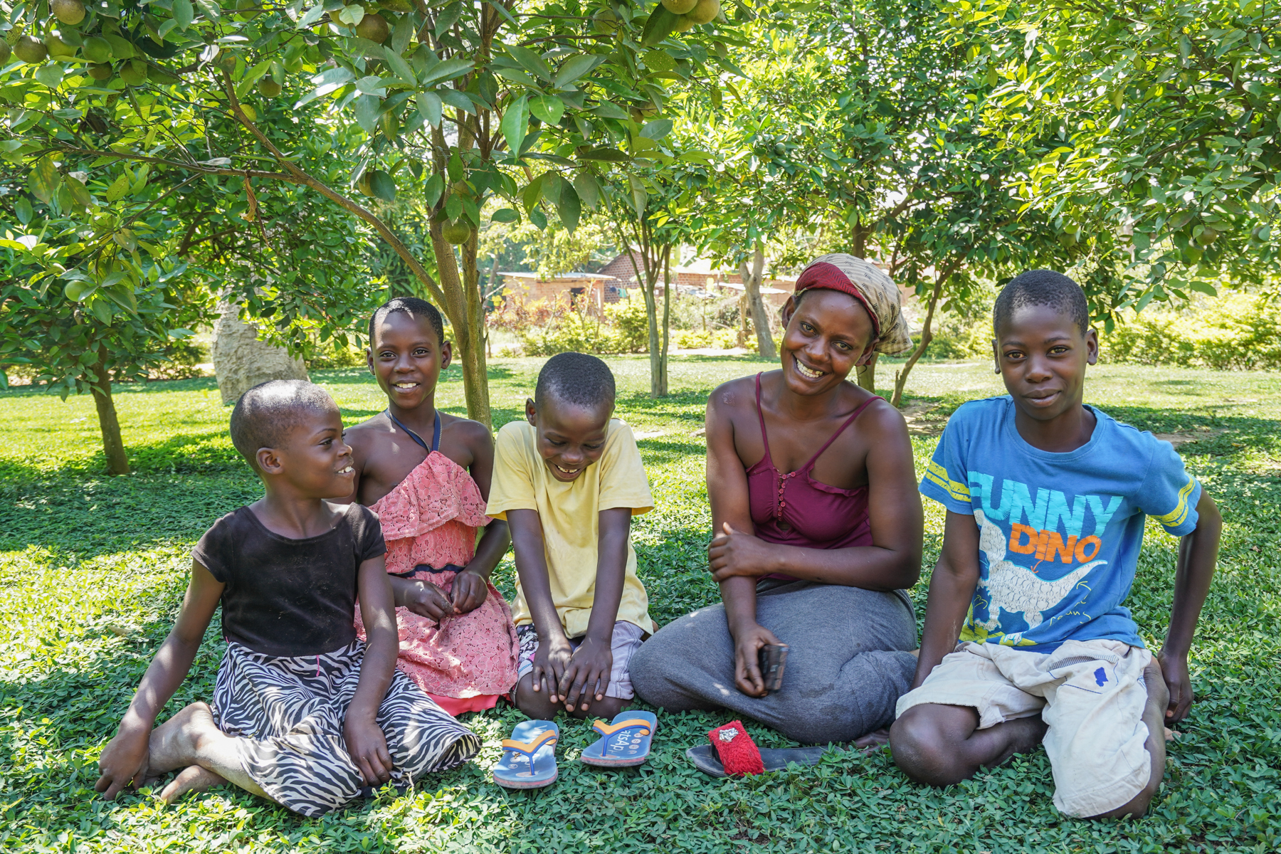 Namudu Annet and four of her seven children