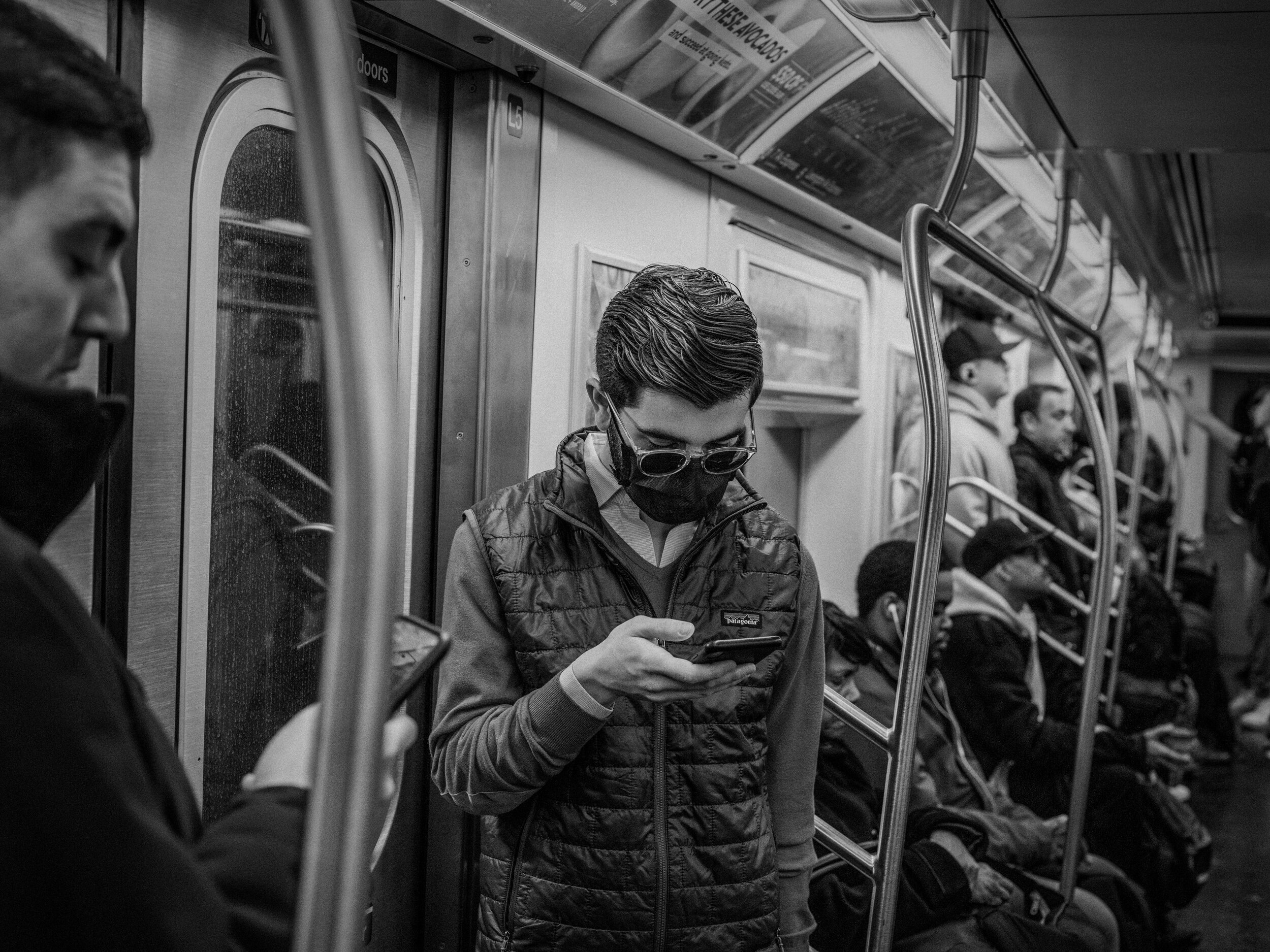  Subway riders a day after the mayor urged New Yorkers to avoid crowded subway cars and to use alternative forms of transportation, like biking, if possible.  