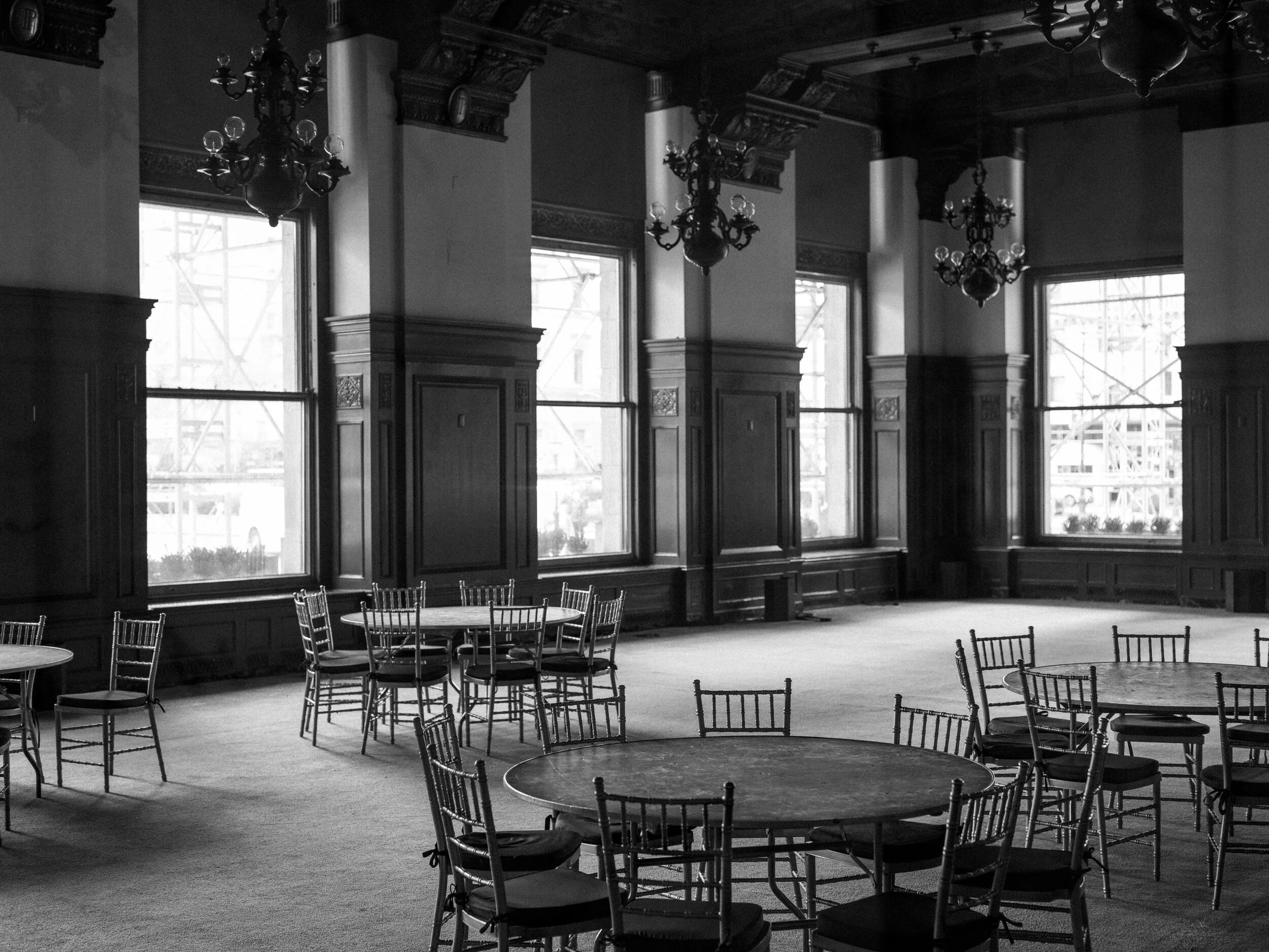  A vacant event space at the Plaza hotel. 