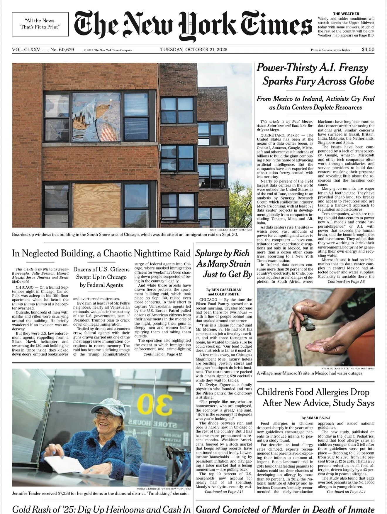 &ldquo;For nearly a century, the diamond district has operated with an air of anxious chaos as traders, hustlers and everyday people unload or stock up on jewels and precious metals. But the recent soaring price of gold &mdash; $4,267.90 an ounce at 