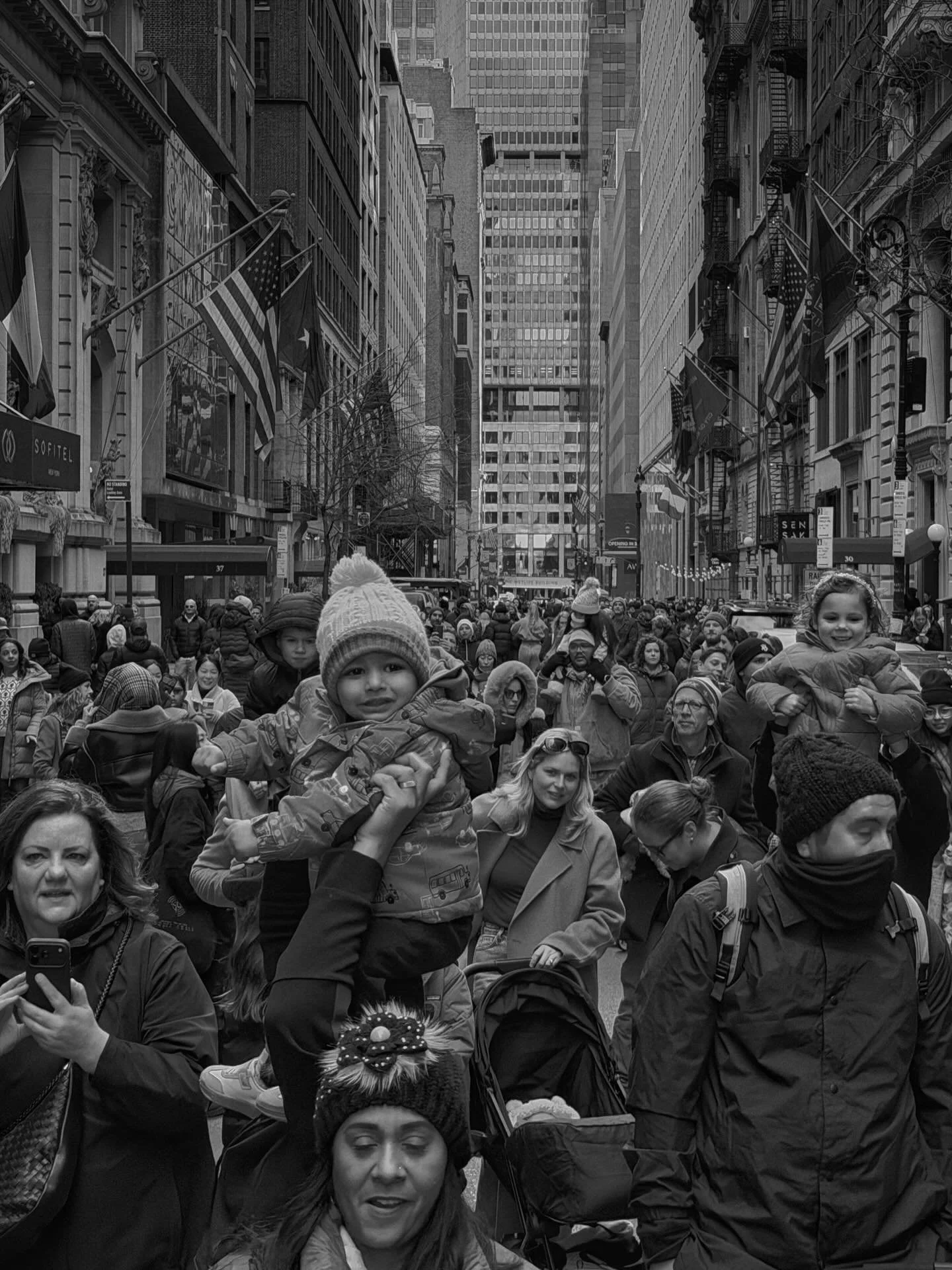 Thanksgiving day parade, and one of the best running days of the year with Fifth Ave closed down to traffic. #shotoniphone17pro