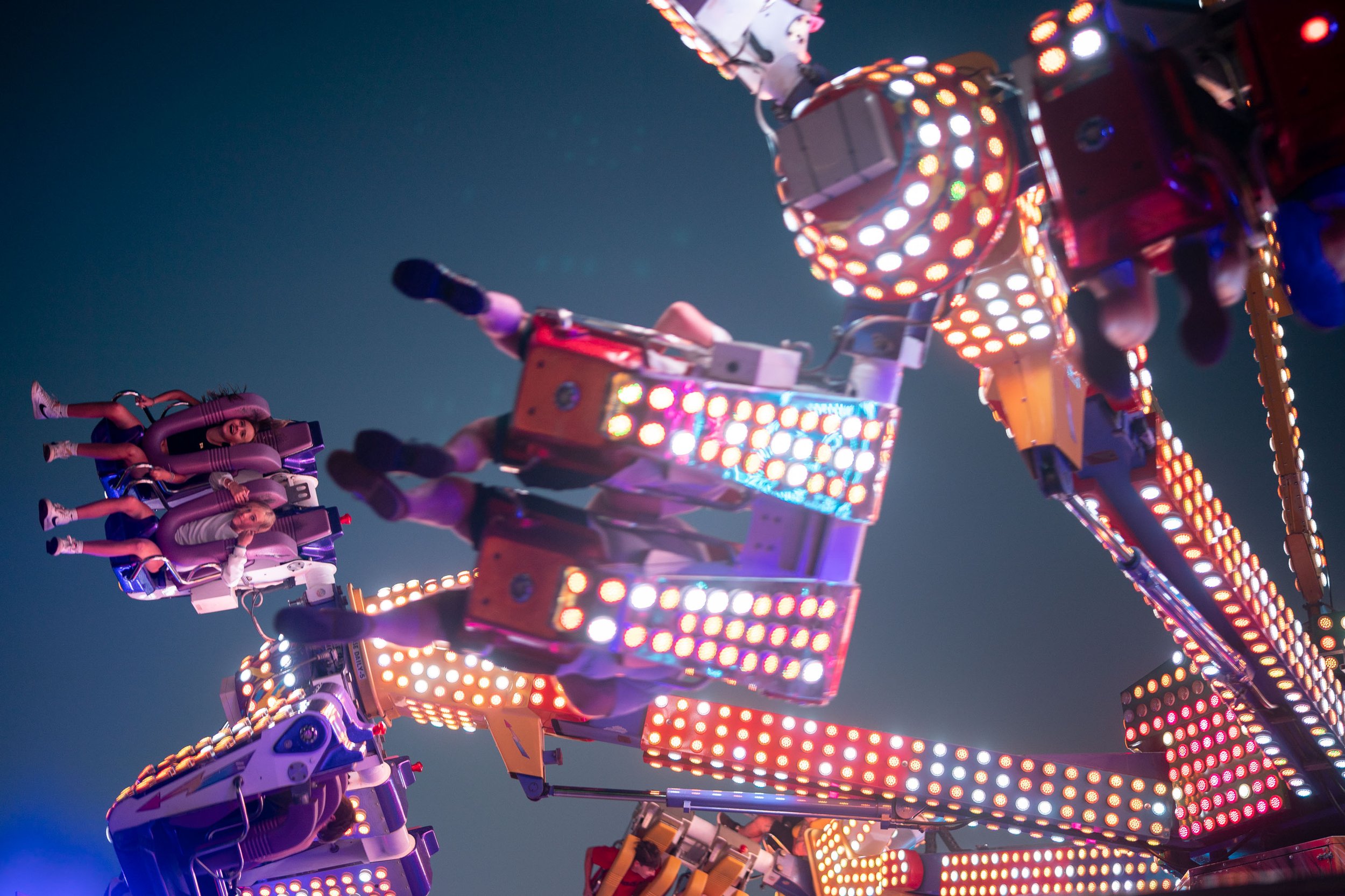  Teens enjoy a ride at the Minnesota State Fair Aug. 25, 2022 in St. Paul, Minn. Many youth head to the fair before the school year begins for this end-of-summer tradition. The Minnesota State Fair is the largest state fair in the United States by av