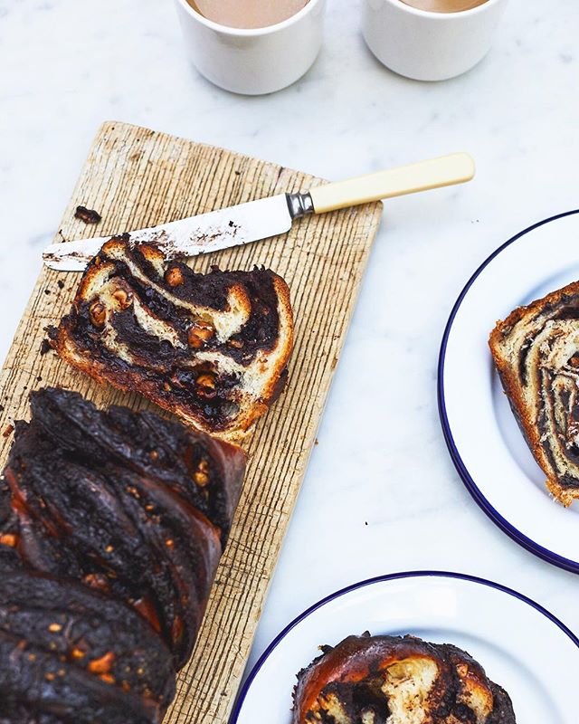 Easily one of the most delicious breakfasts in London Town. Thank you for making our day @honeyandco . Whole Babka taken home for the @papermilllondon family.