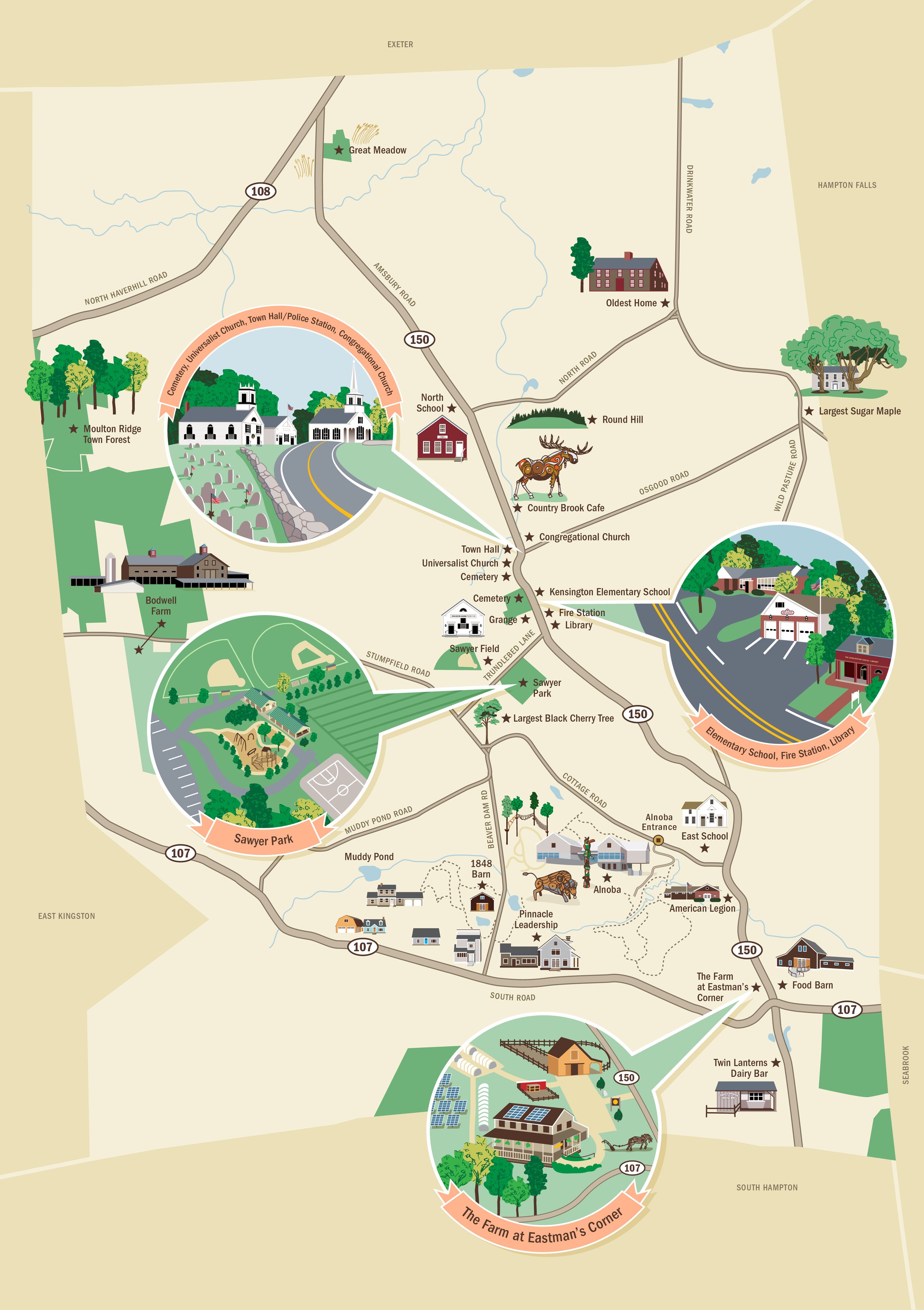 SaraArgue-Illustrated Town Map-Kensignton NH.jpg