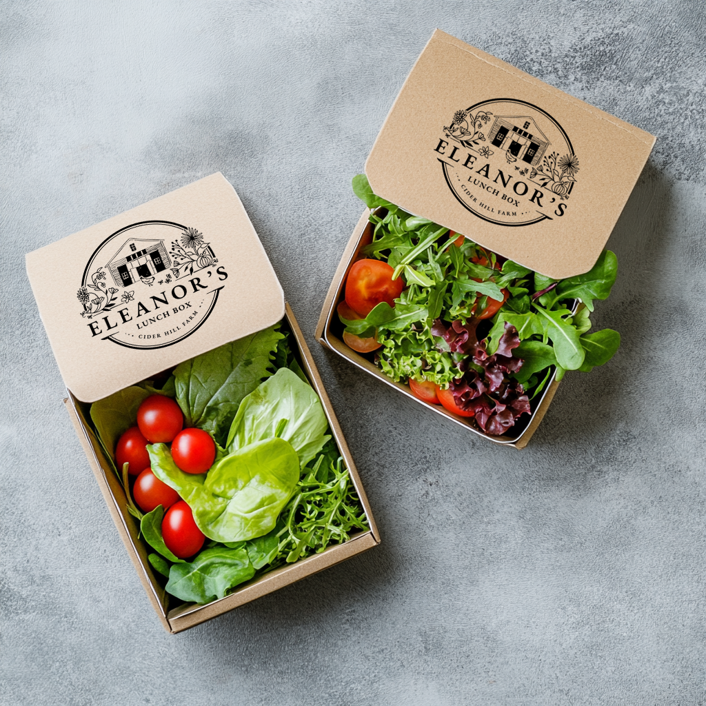 Eleanors Lunch box - salad package design