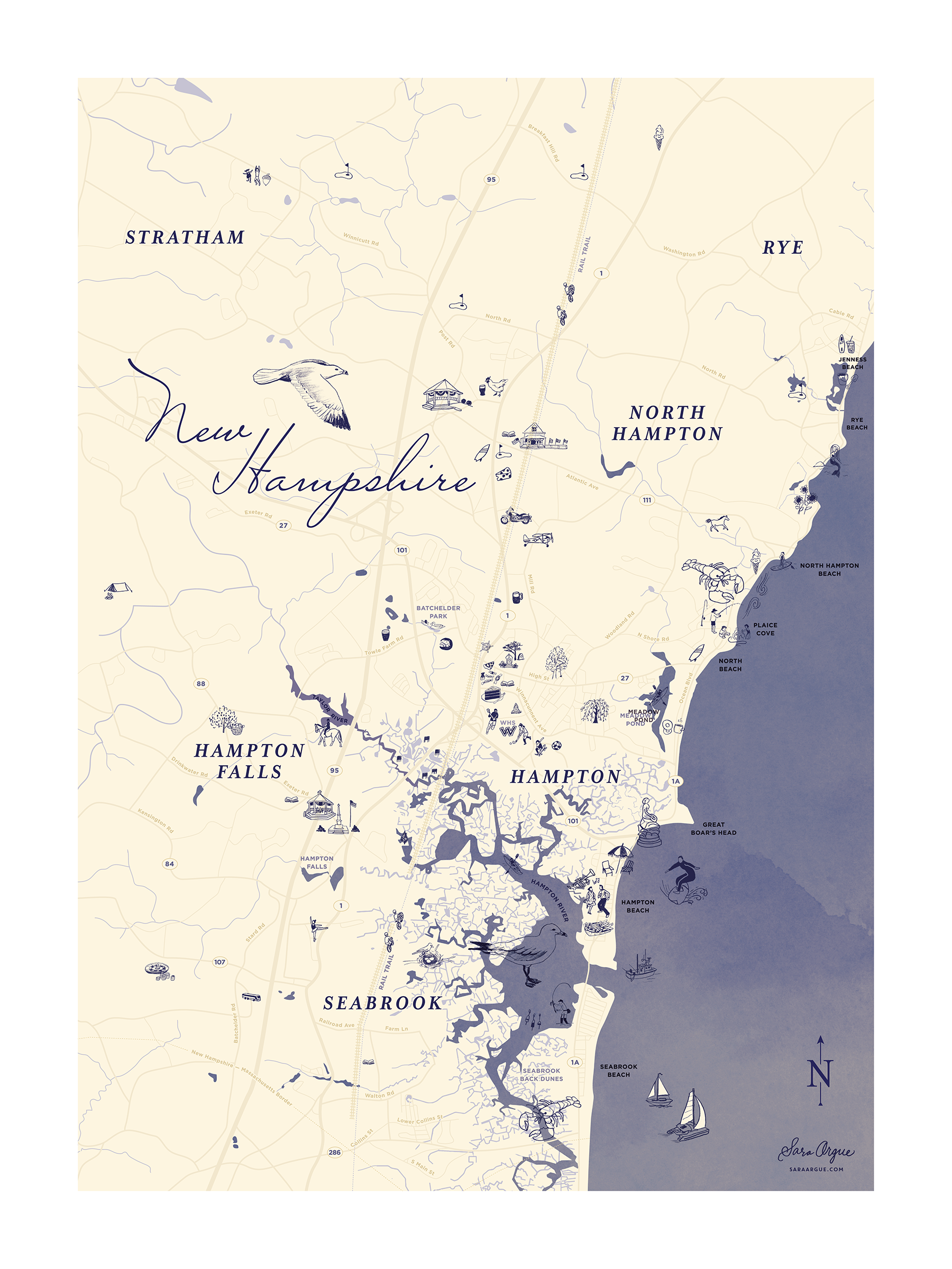 Sara Argue-Hampton Illustrated Map-Navy.png