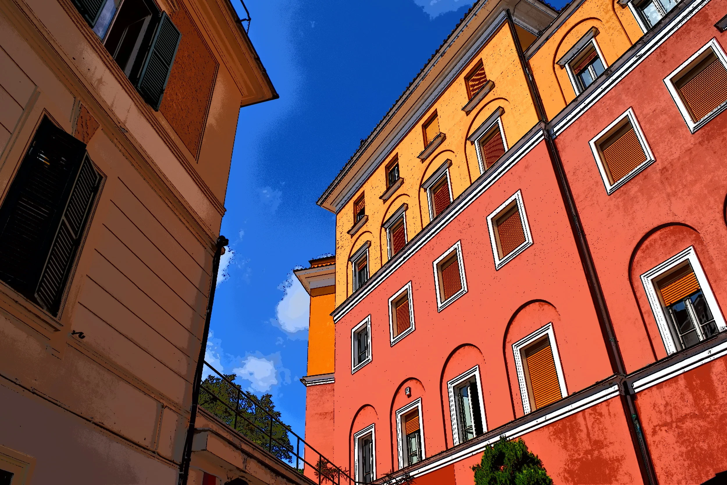  Paintbrush of American University of Rome campus. 