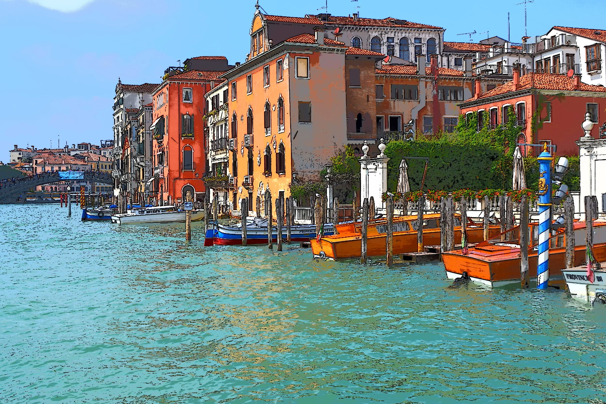  Water taxi ’ng in Venice.  