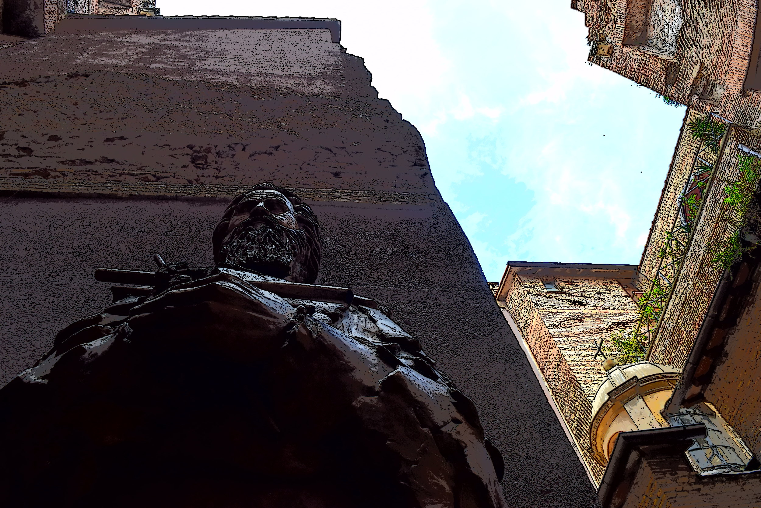  Church courtyard in Venice. 