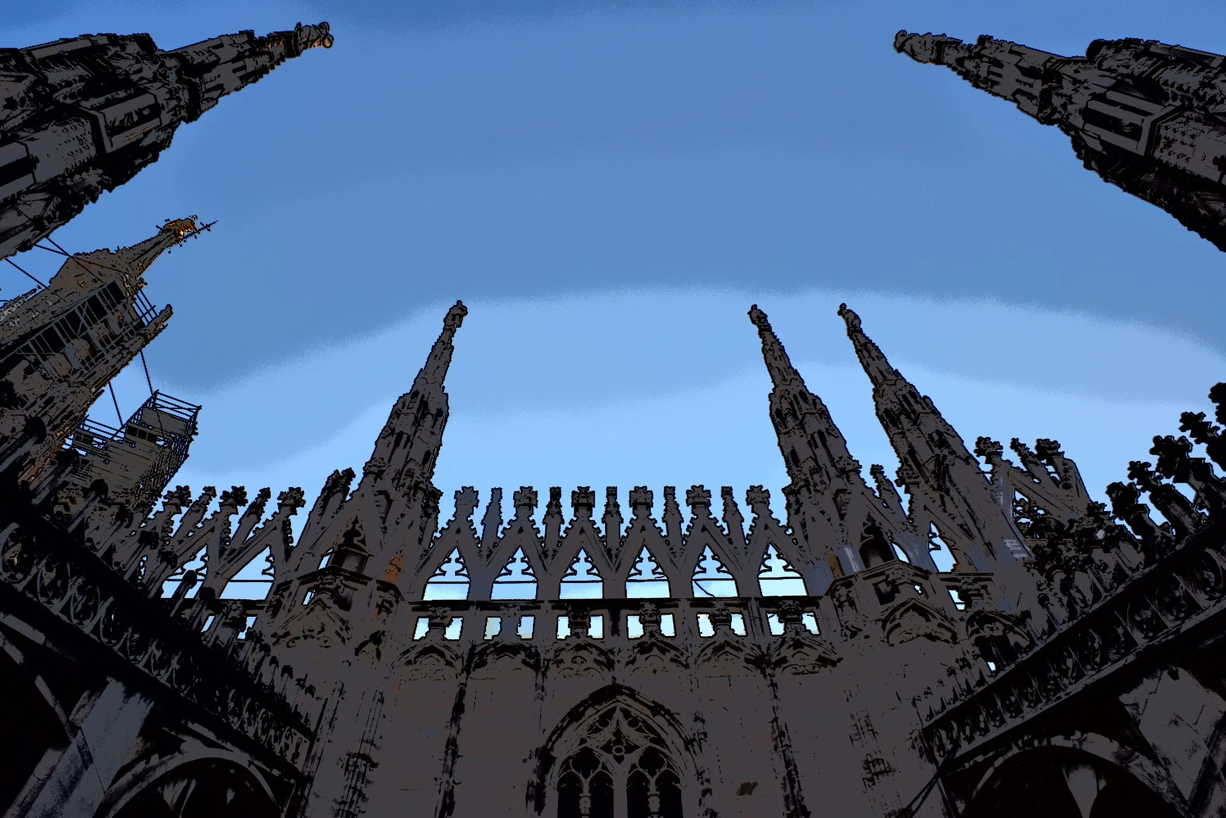 Roof perspective of Duomo. 