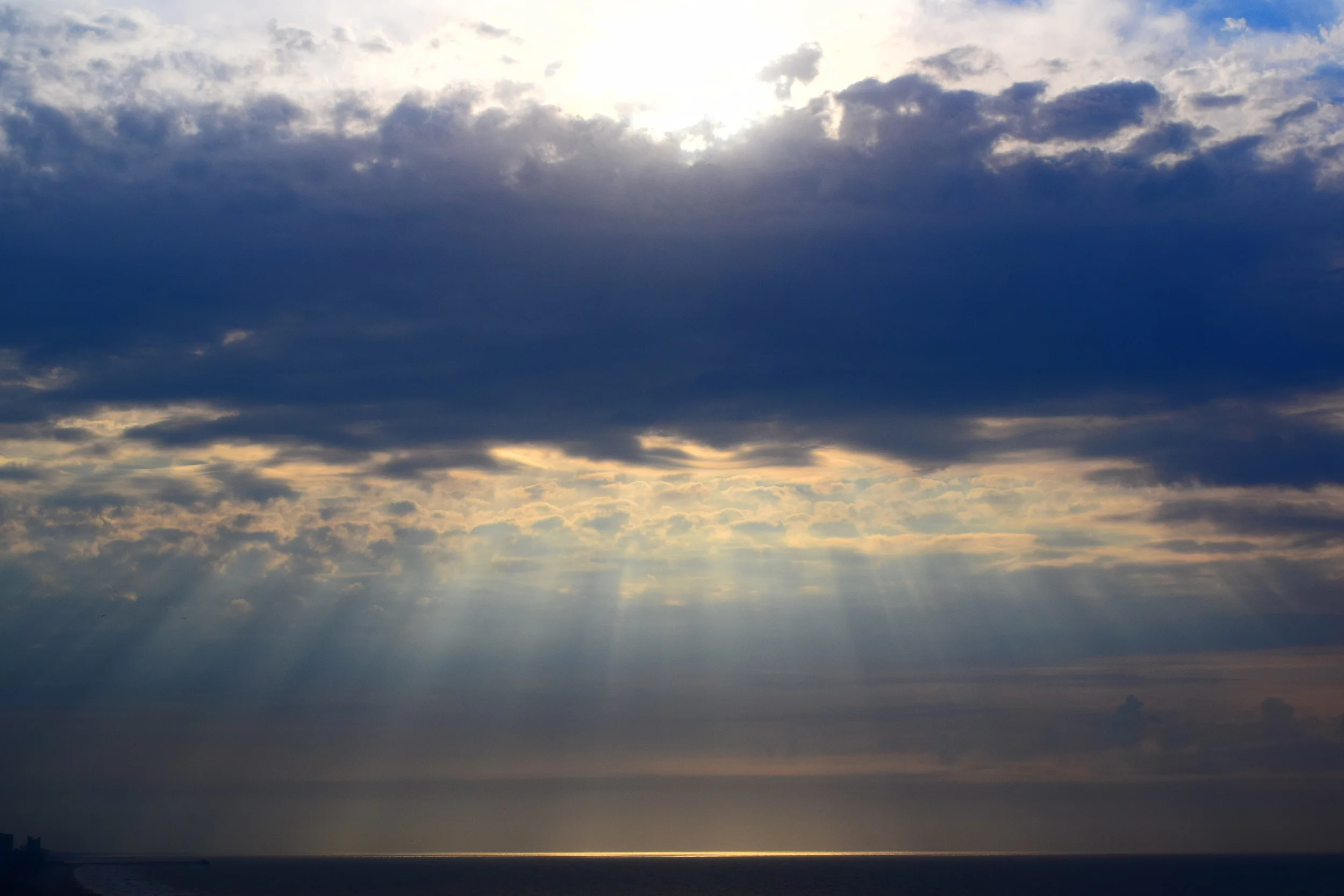  Clouds serving as prisms for late morning shower of sunlight,  Myrtle Beach. 