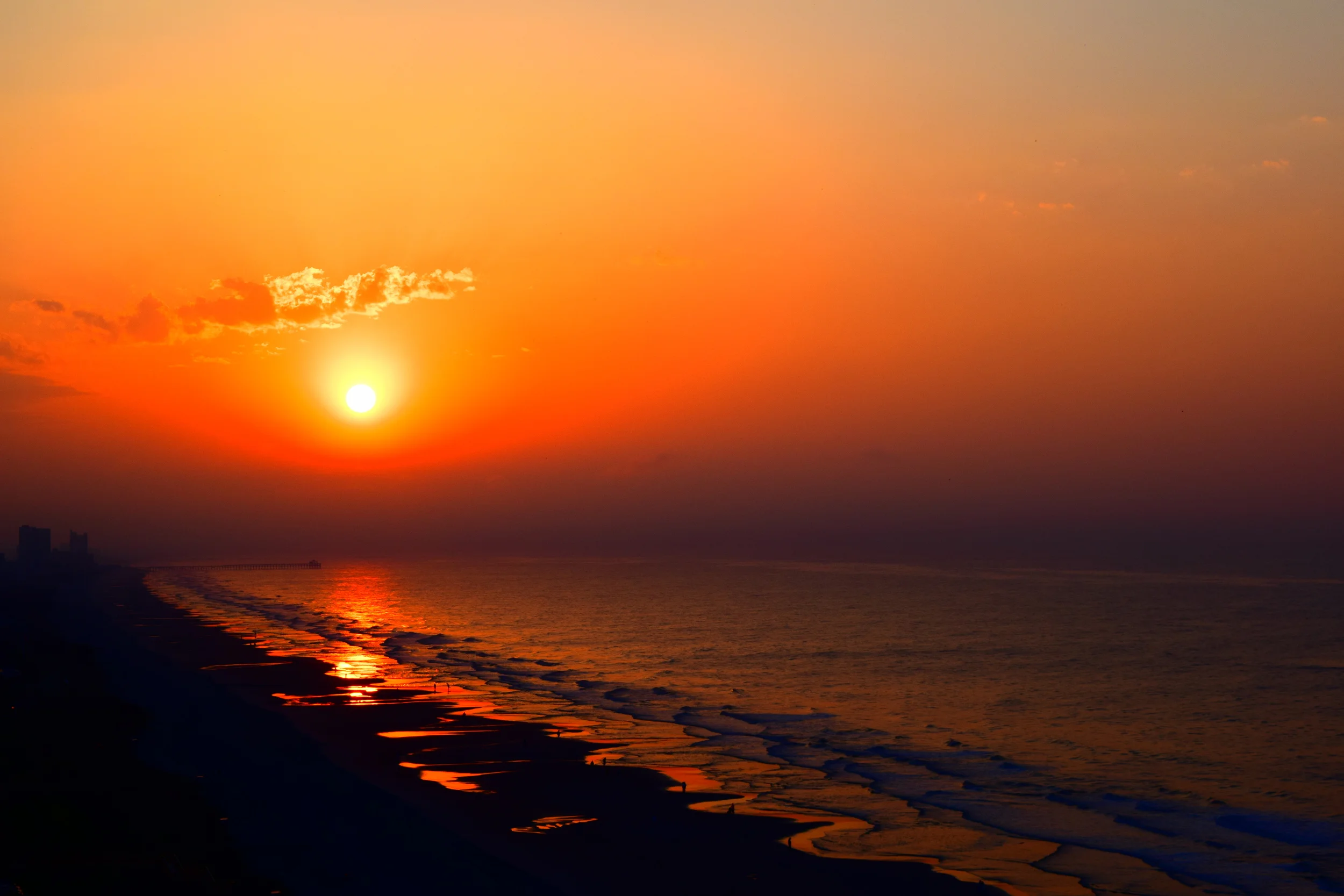  Scooping sunrise at Myrtle Beach. 