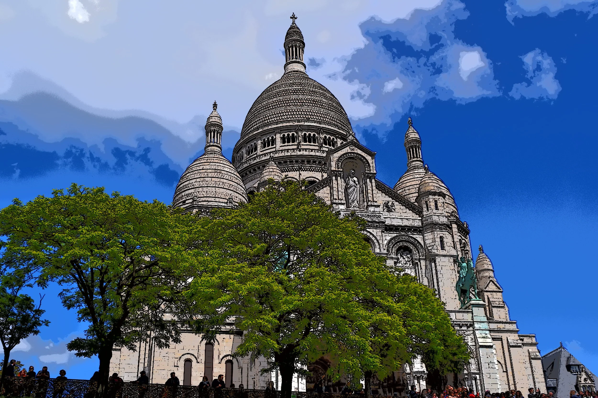  Sacre-Coeur (Sacred Heart) Basilica, Paris. 