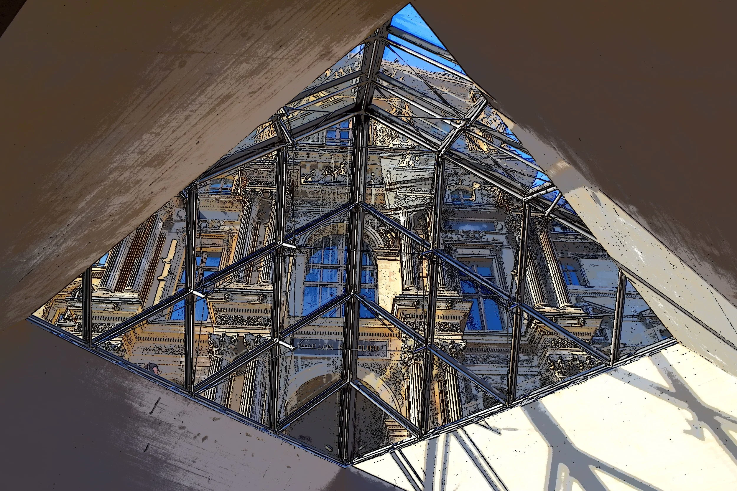  Inside the Louvre, Paris. 