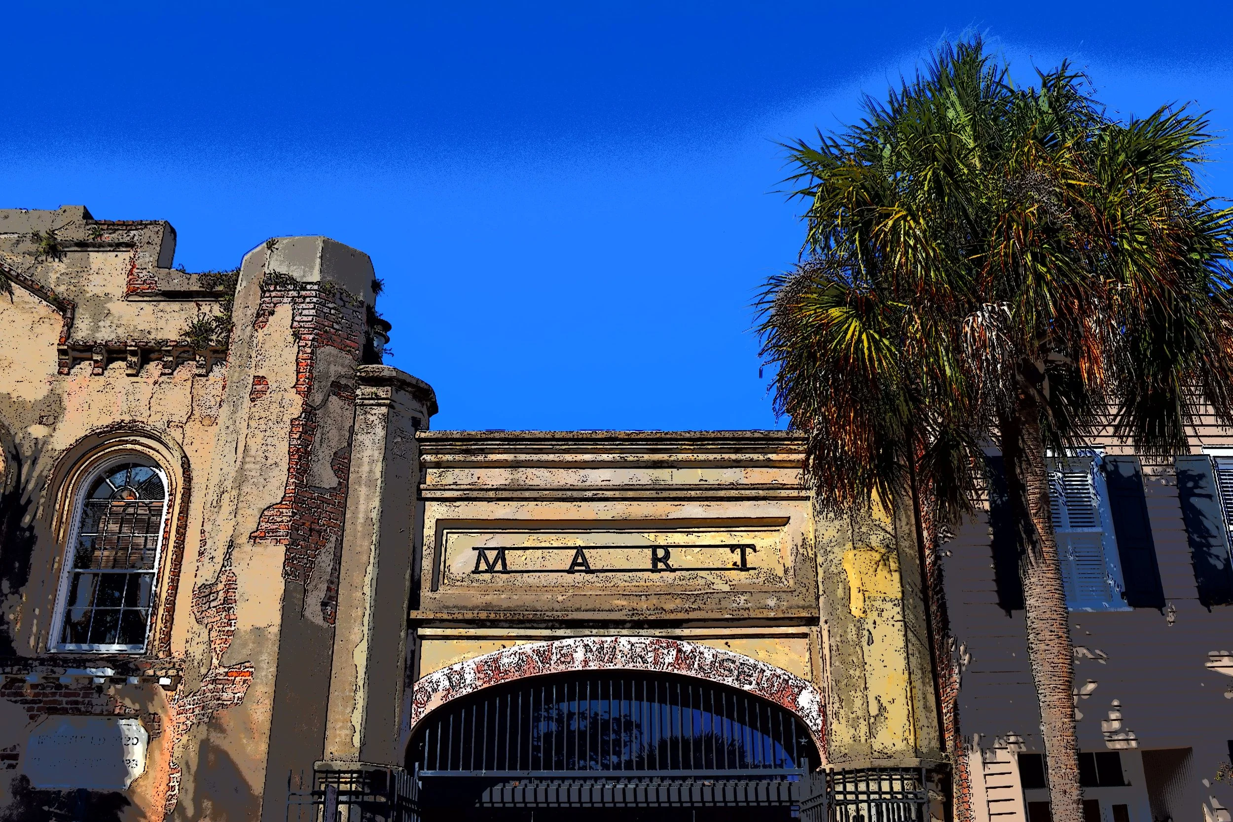  Scene in Charleston, SC, and that of where slaves were once showcased like in a car dealership. 