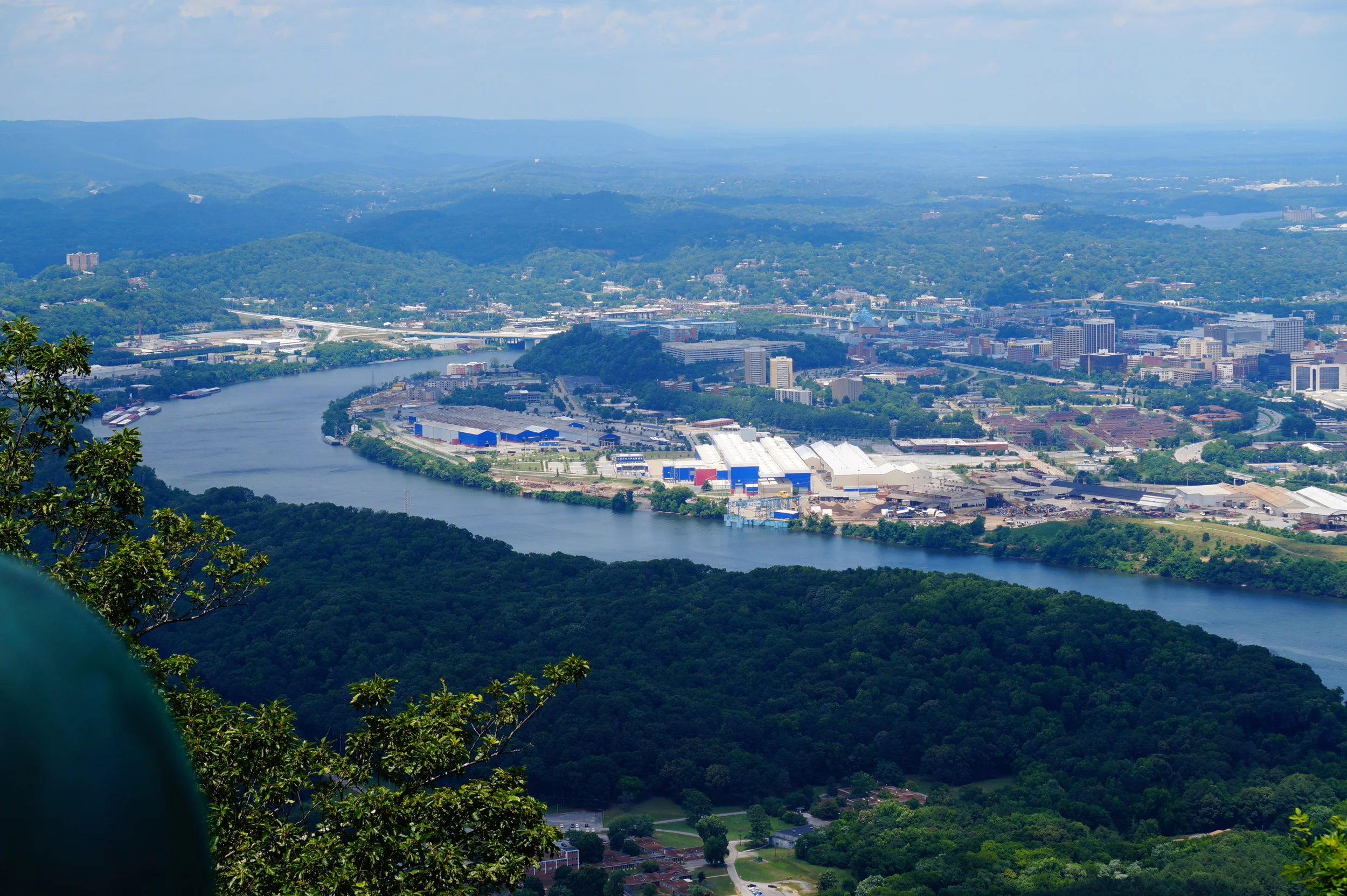 Chattanooga as seen from Point Park on Lookout Mountain courtesy of Earl Ayers .