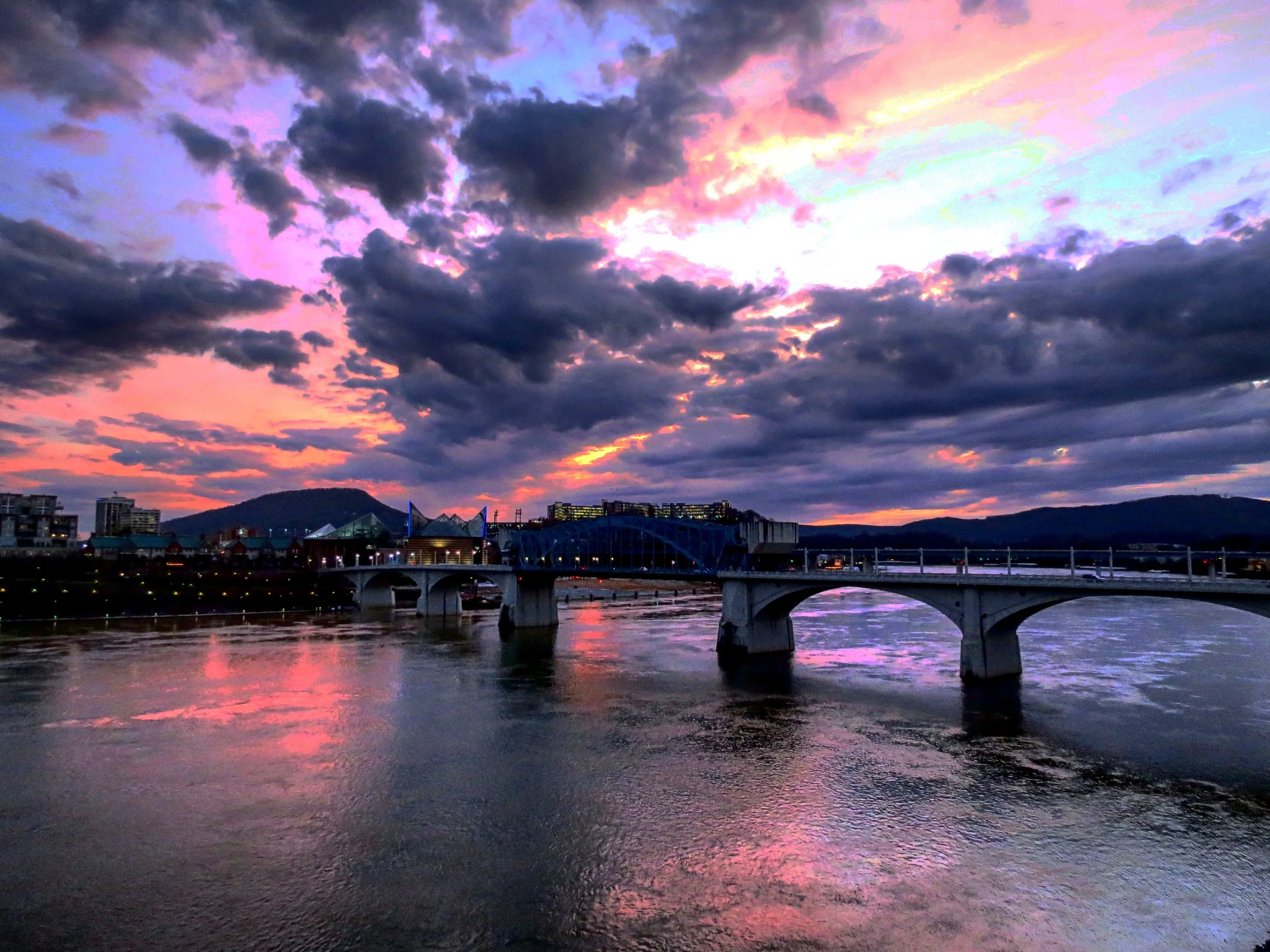 The Tennessee River in downtown Chattanooga courtesy of Tony Fox