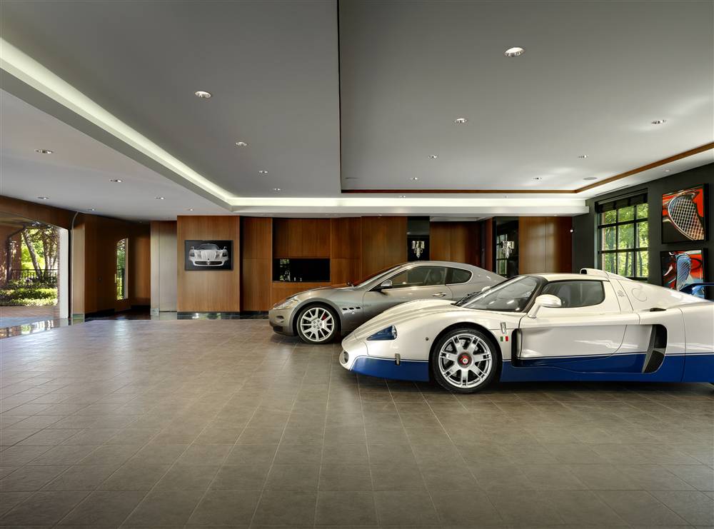 Opulent Garage Elegance: Luxury Flooring Unveiled