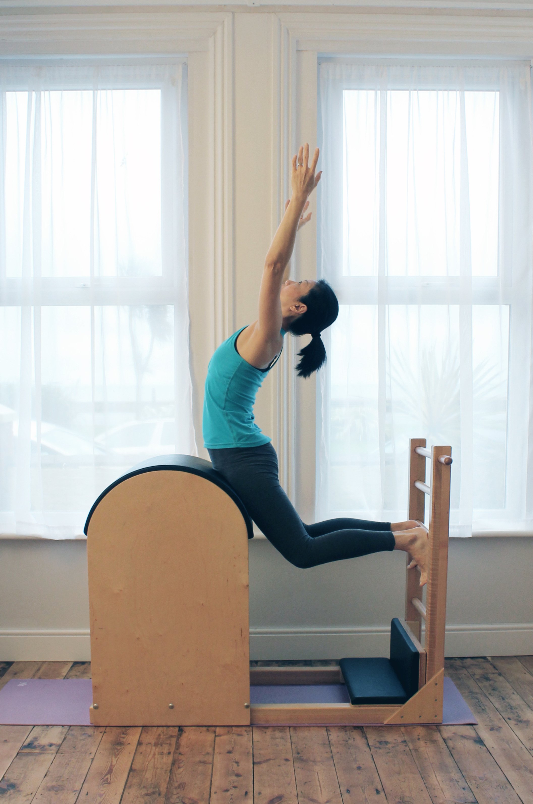 Ballet Stretches on the Ladder Barrel