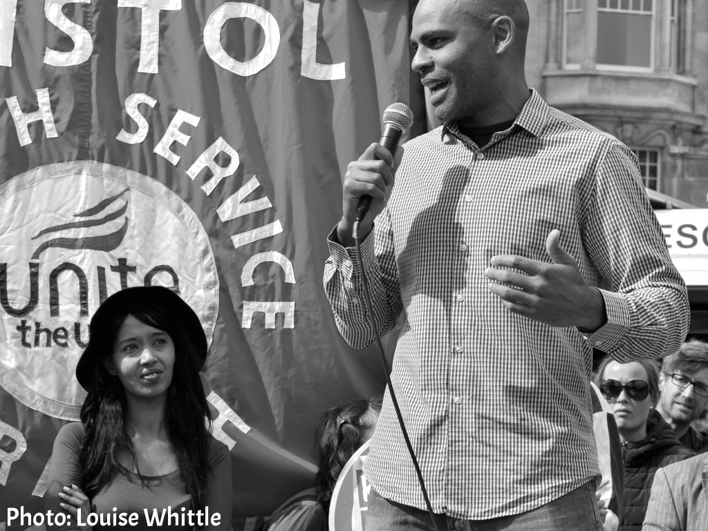 Marvin Rees speaking at 'Refugees are Welcome Here' rally - Bristol, September 2015