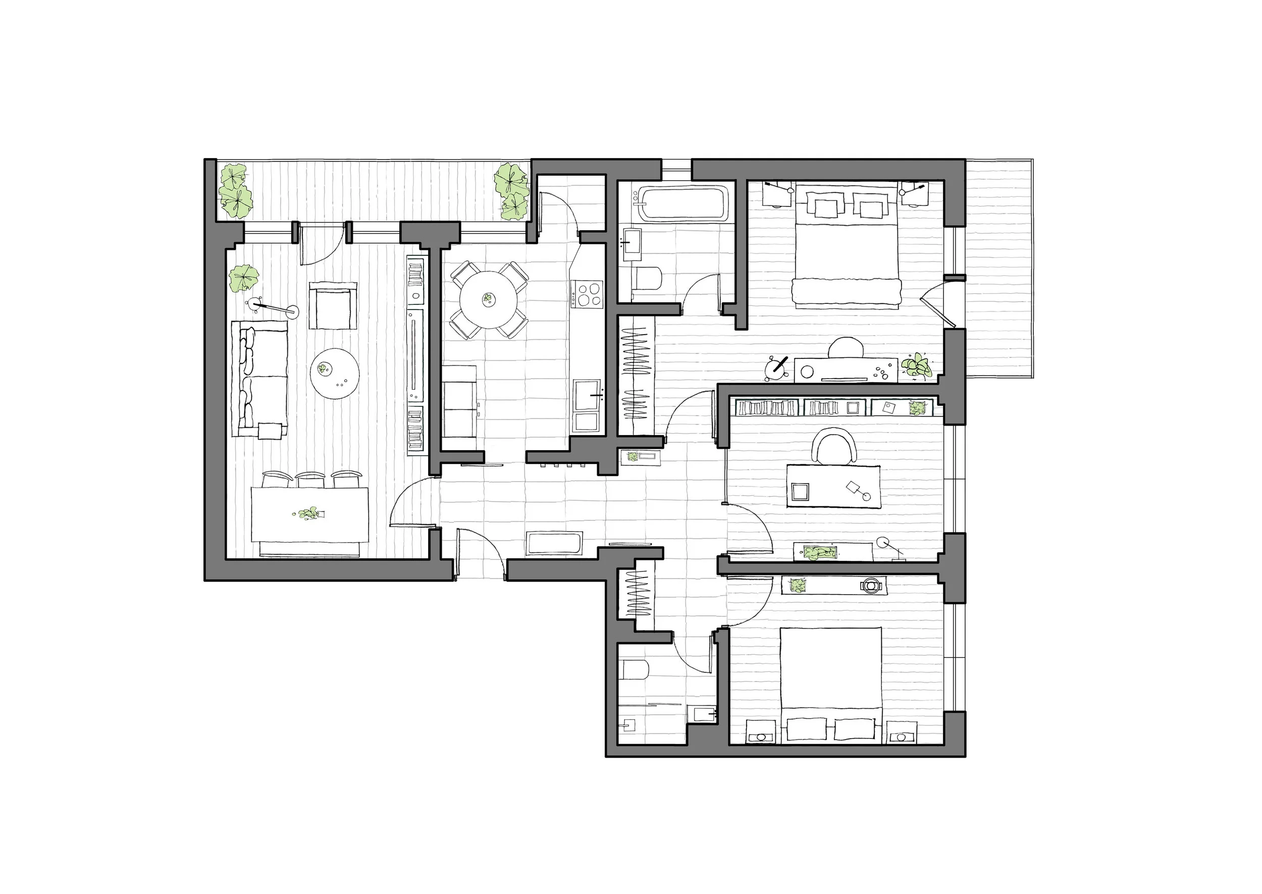 Plan with furniture - ©Detail Movement