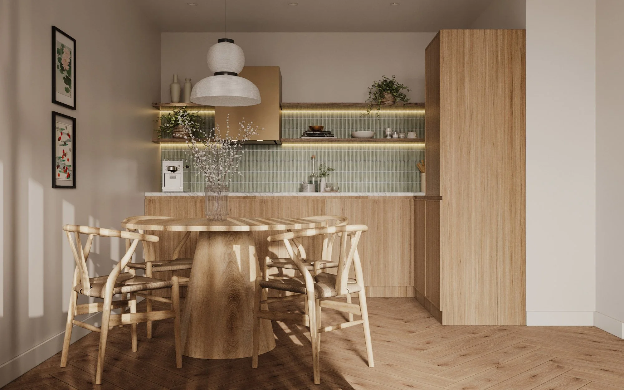 Japandi kitchen and dining area (Copy) (Copy) (Copy)