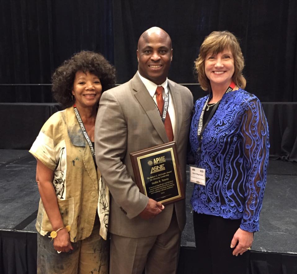 Annette McGruder (l) continues to promote the legacy of her late husband by supporting diversity efforts throughout the industry. Karen Magnuson, who leads the Rochester Democrat &amp; Chronicle (r), works diligently to include new voices and talent…