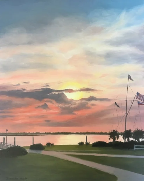 "Savannah Yacht Club" 11x14 oil on panel SOLD