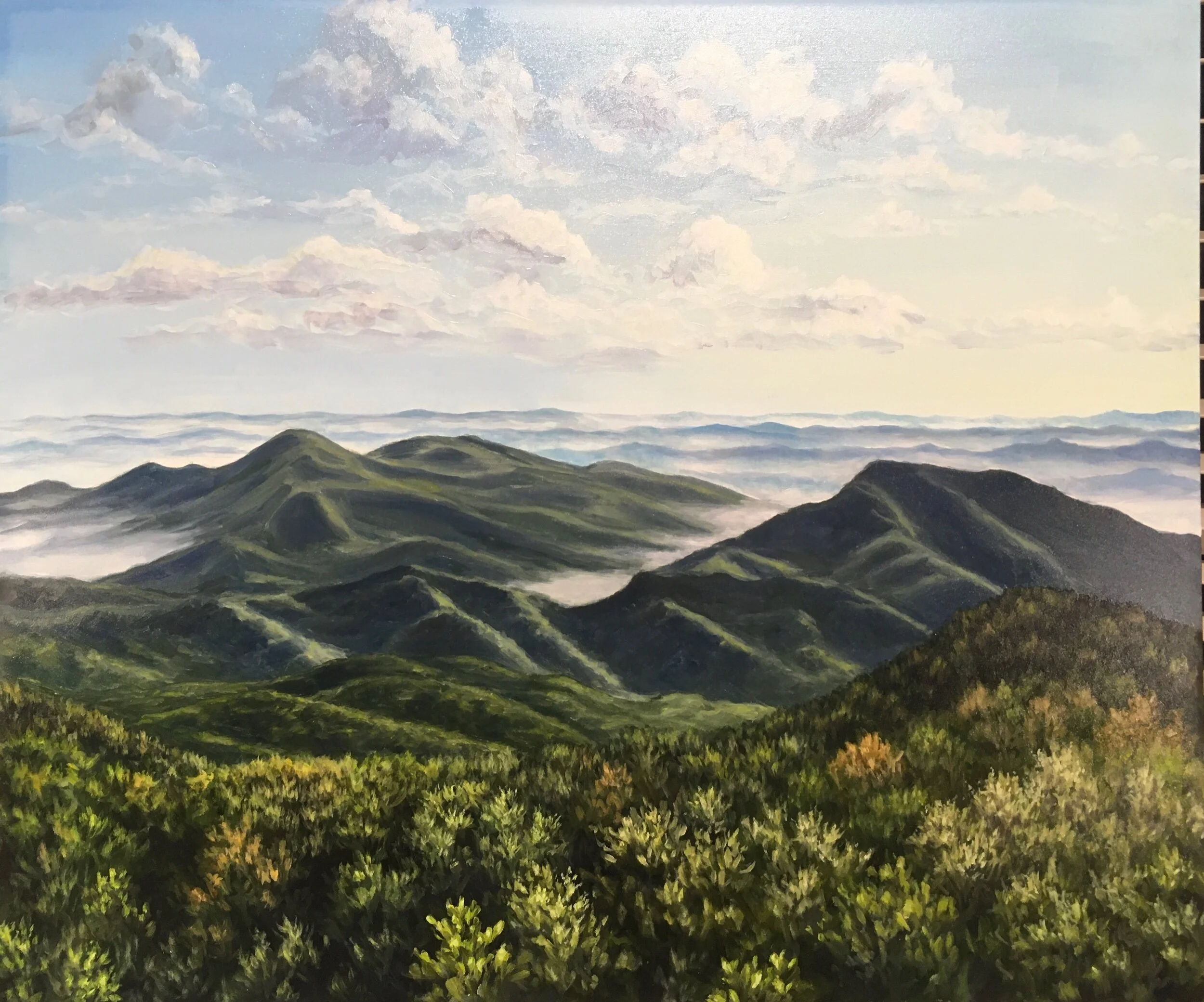 “Creeping Fog” 20x24 oil on panel