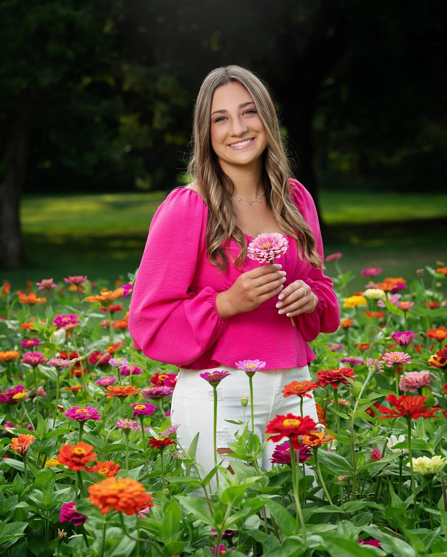 MADDISON🌸PCS🌸2025
@maddiehaver07 

This was only a few weeks ago and these flowers as tall as me now!  Doesn&rsquo;t Maddie look beautiful in them🌸💕 Thankful for the warm September weather!☀️ And to my friend April @aprilmanningphotography for th